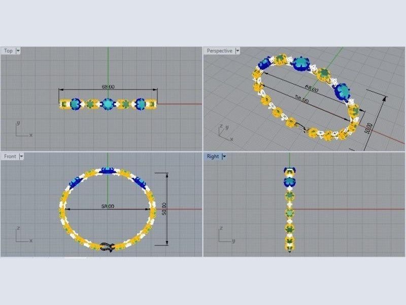 Bracelet Moonlight 3D print model_1