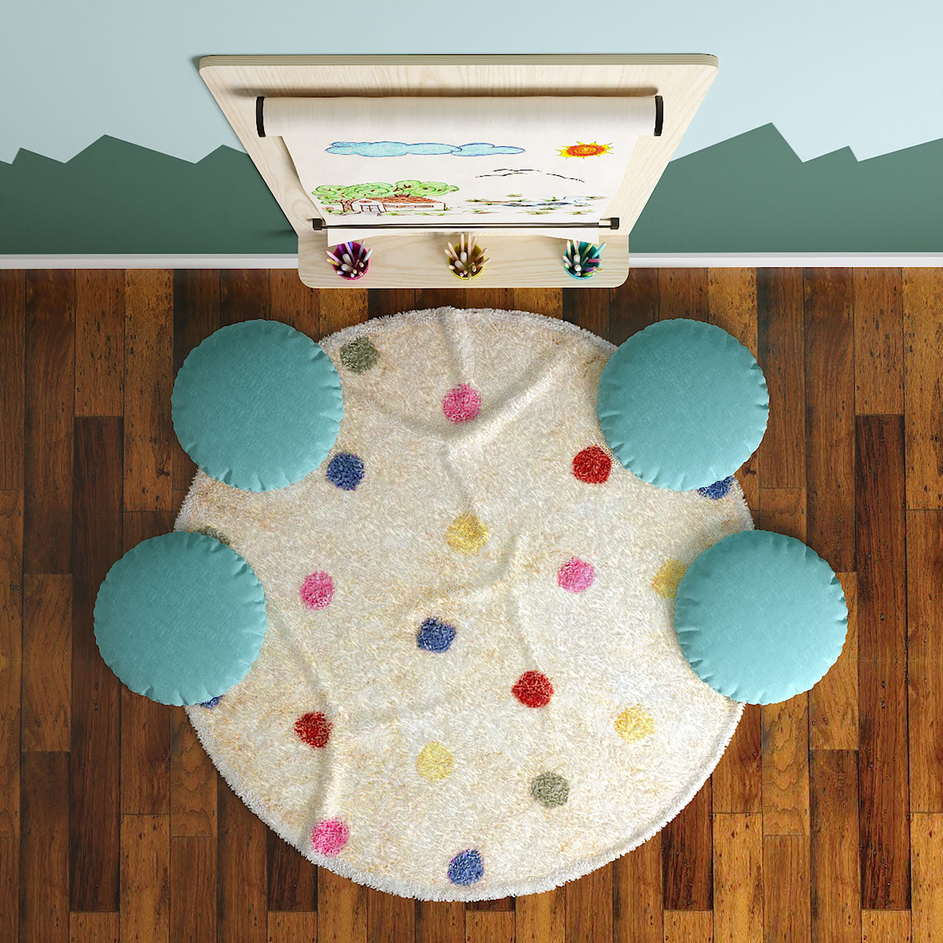  3D Kids Playing Room 3D model_3