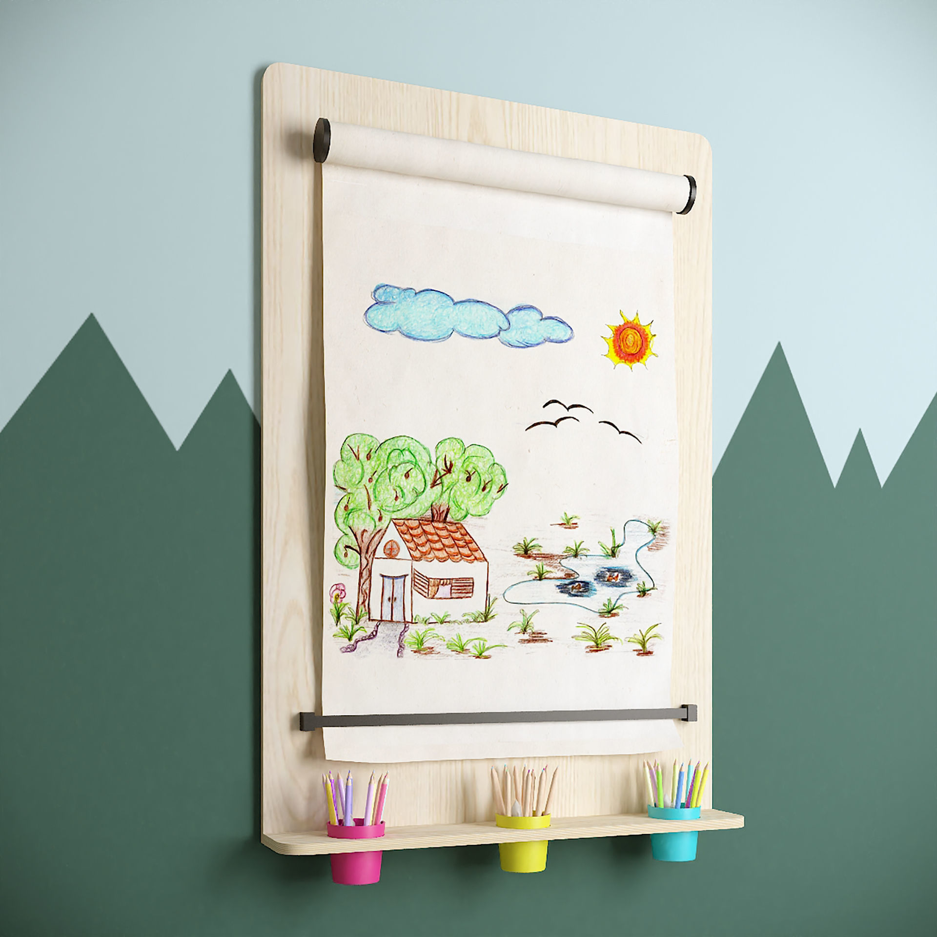  3D Kids Playing Room 3D model_1