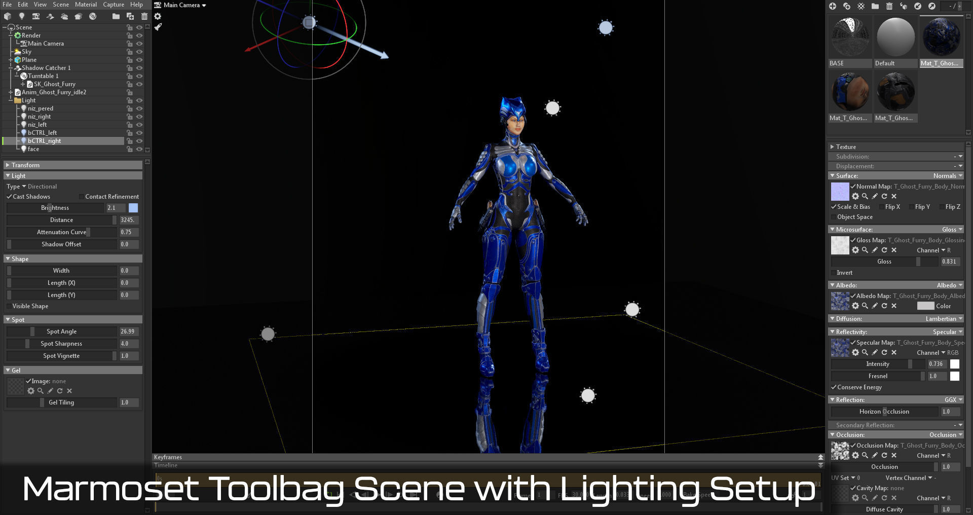 Low-poly model of the character Ghost Fury Low-poly 3D model_10