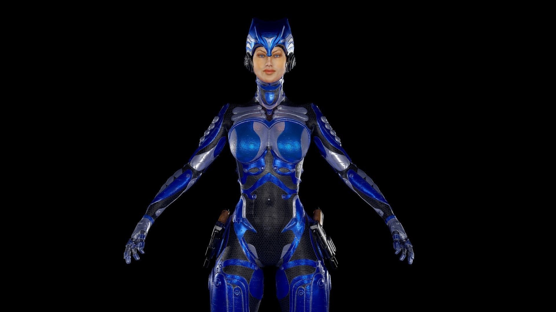 Low-poly model of the character Ghost Fury Low-poly 3D model_14