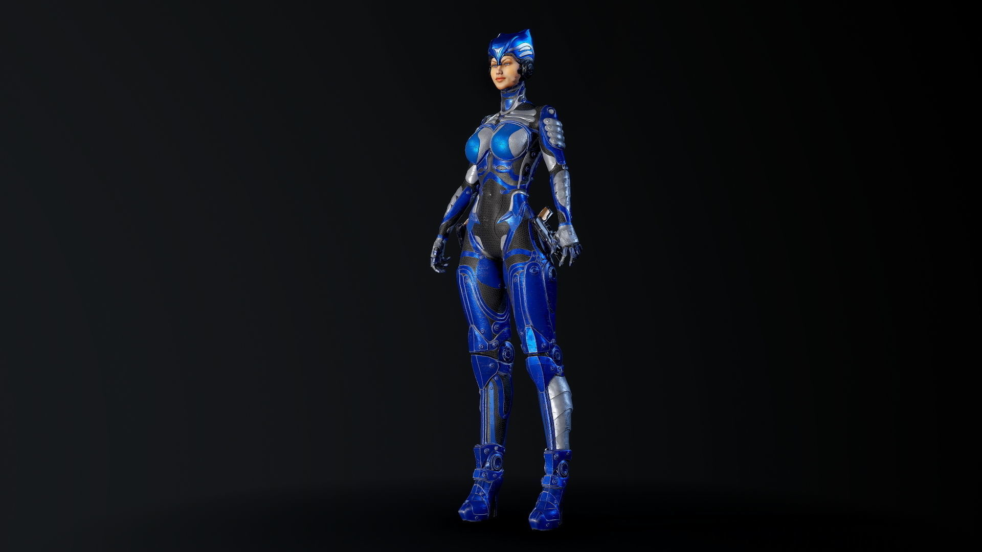 Low-poly model of the character Ghost Fury Low-poly 3D model_4