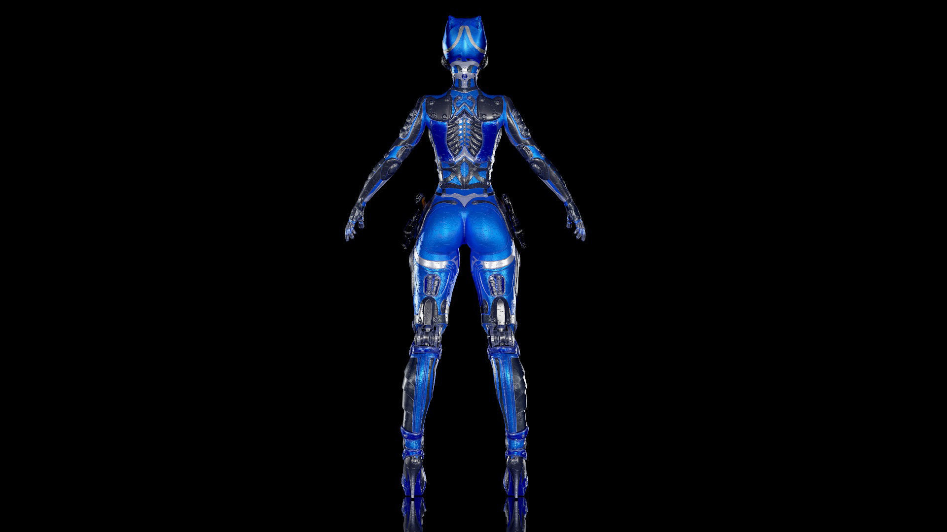 Low-poly model of the character Ghost Fury Low-poly 3D model_9