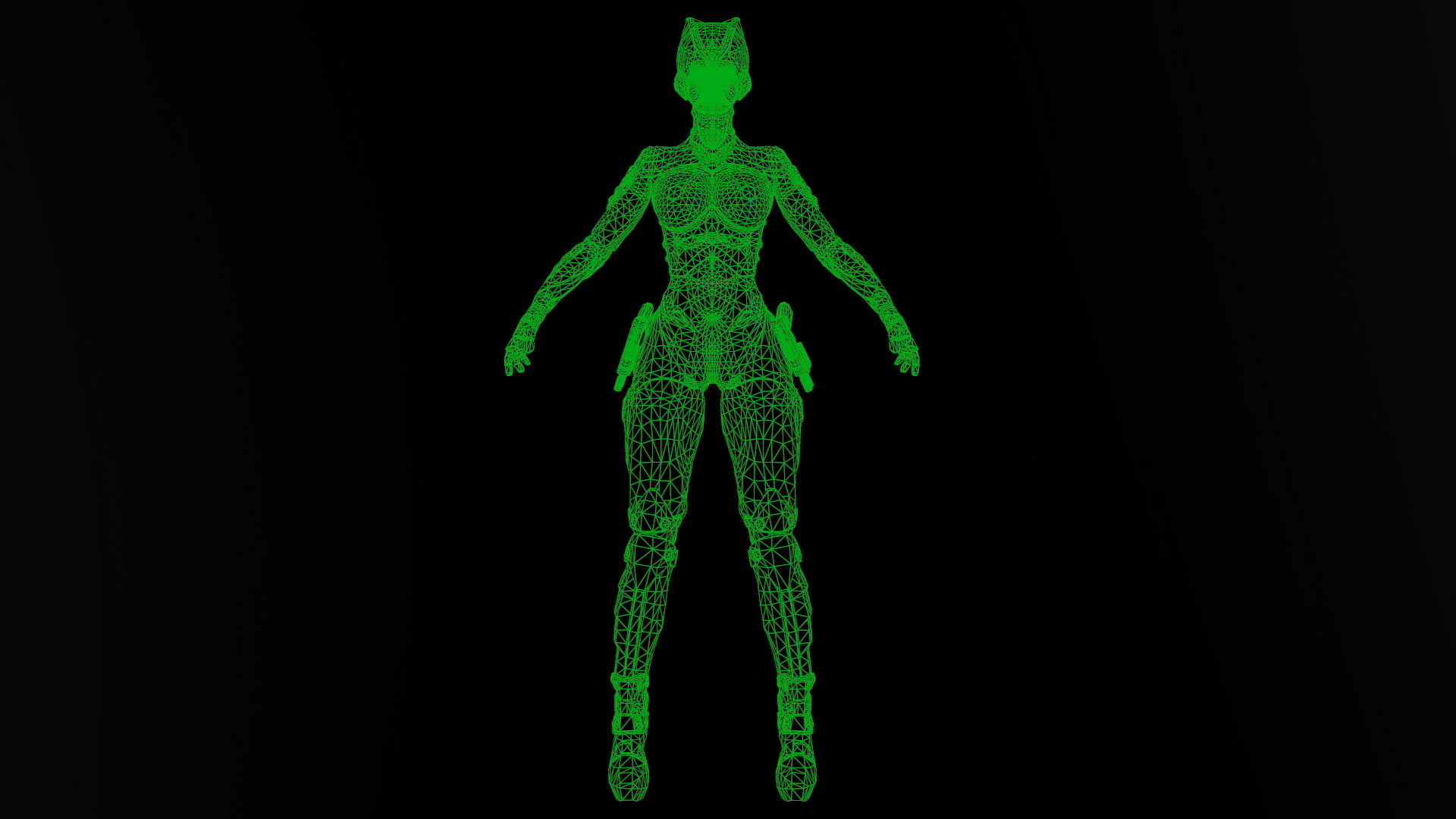 Low-poly model of the character Ghost Fury Low-poly 3D model_13