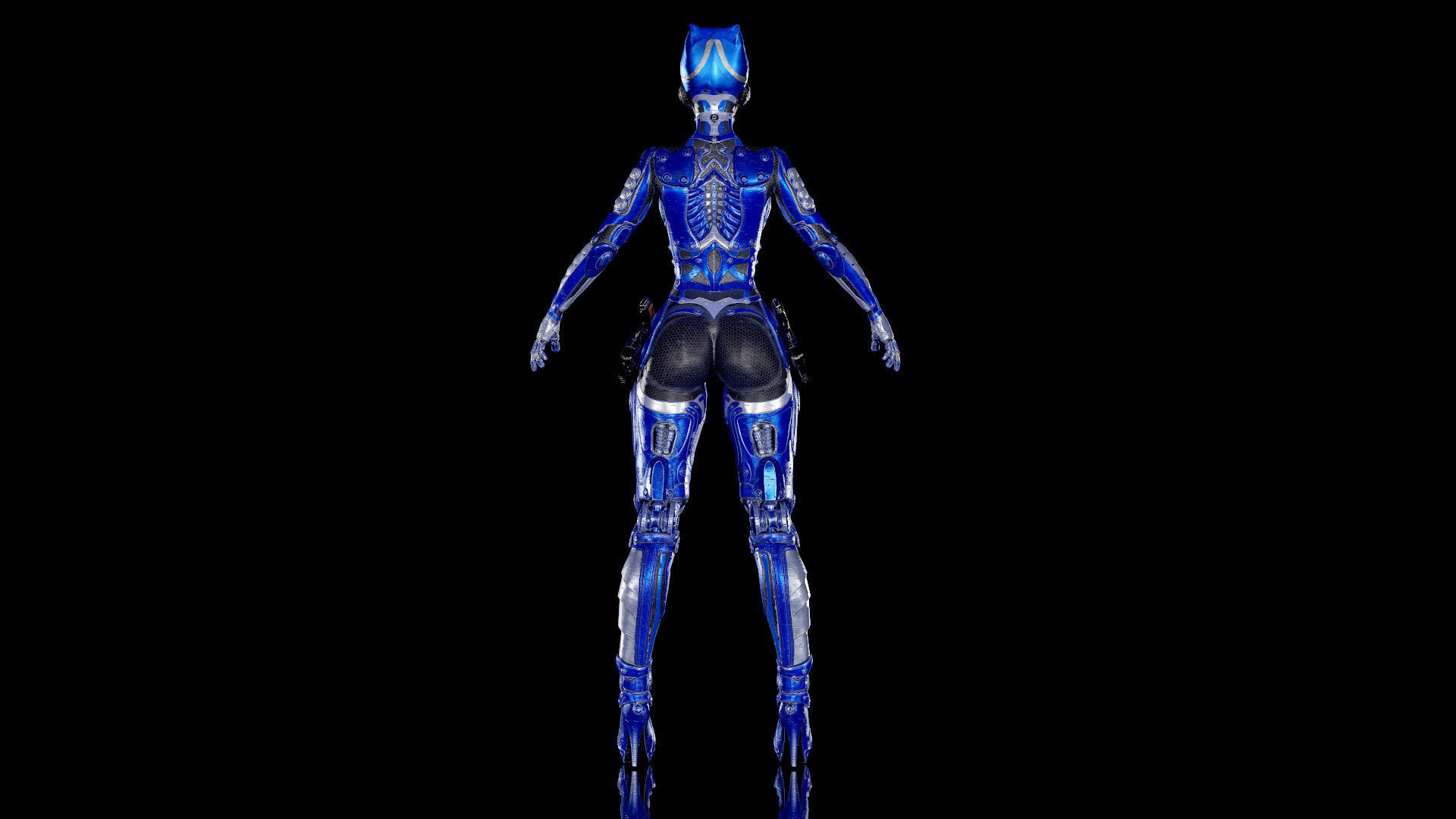 Low-poly model of the character Ghost Fury Low-poly 3D model_5