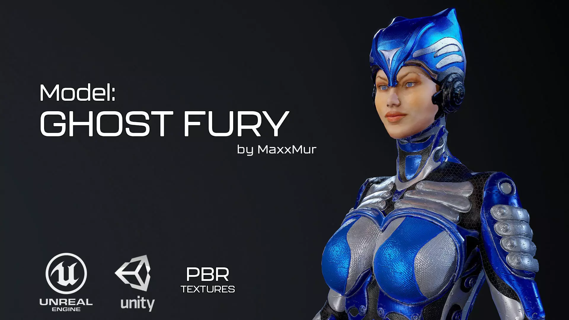 Low-poly model of the character Ghost Fury Low-poly 3D model_0