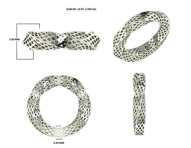 Twist Ring 3D print model