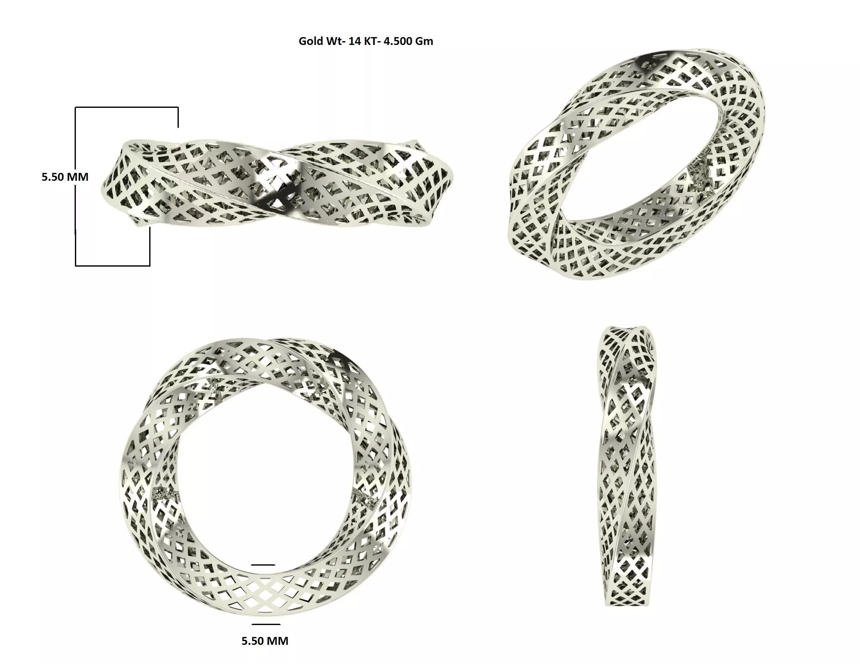 Twist Ring 3D print model_0