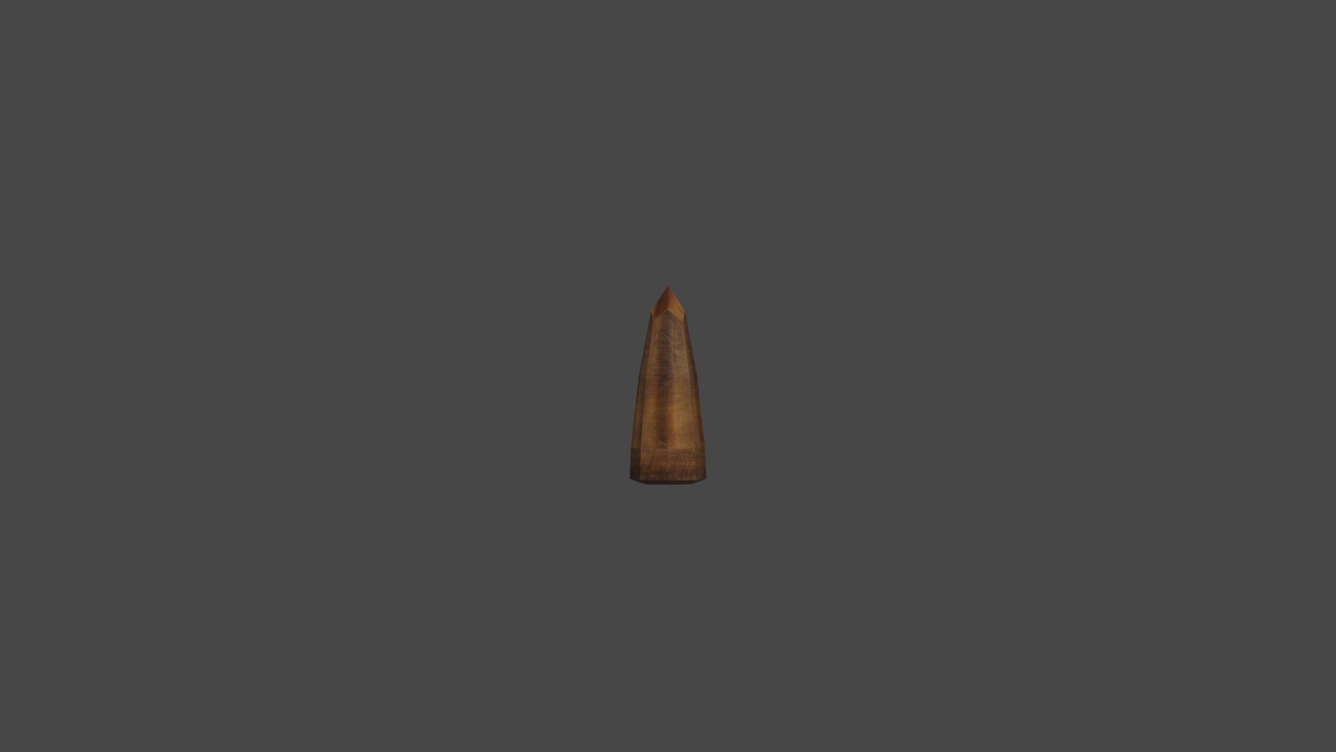 Low poly Bullet Game Ready wooden spike Free low-poly 3D model_2