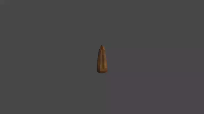 Low poly Bullet Game Ready wooden spike
