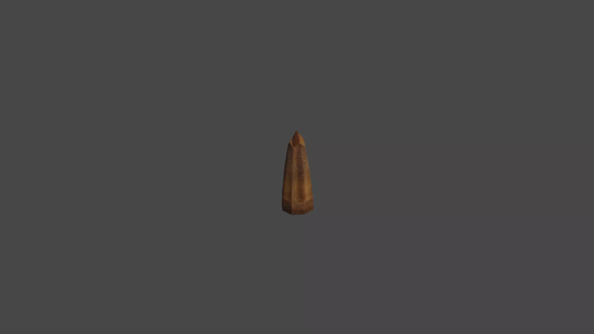 Low poly Bullet Game Ready wooden spike Free low-poly 3D model_0