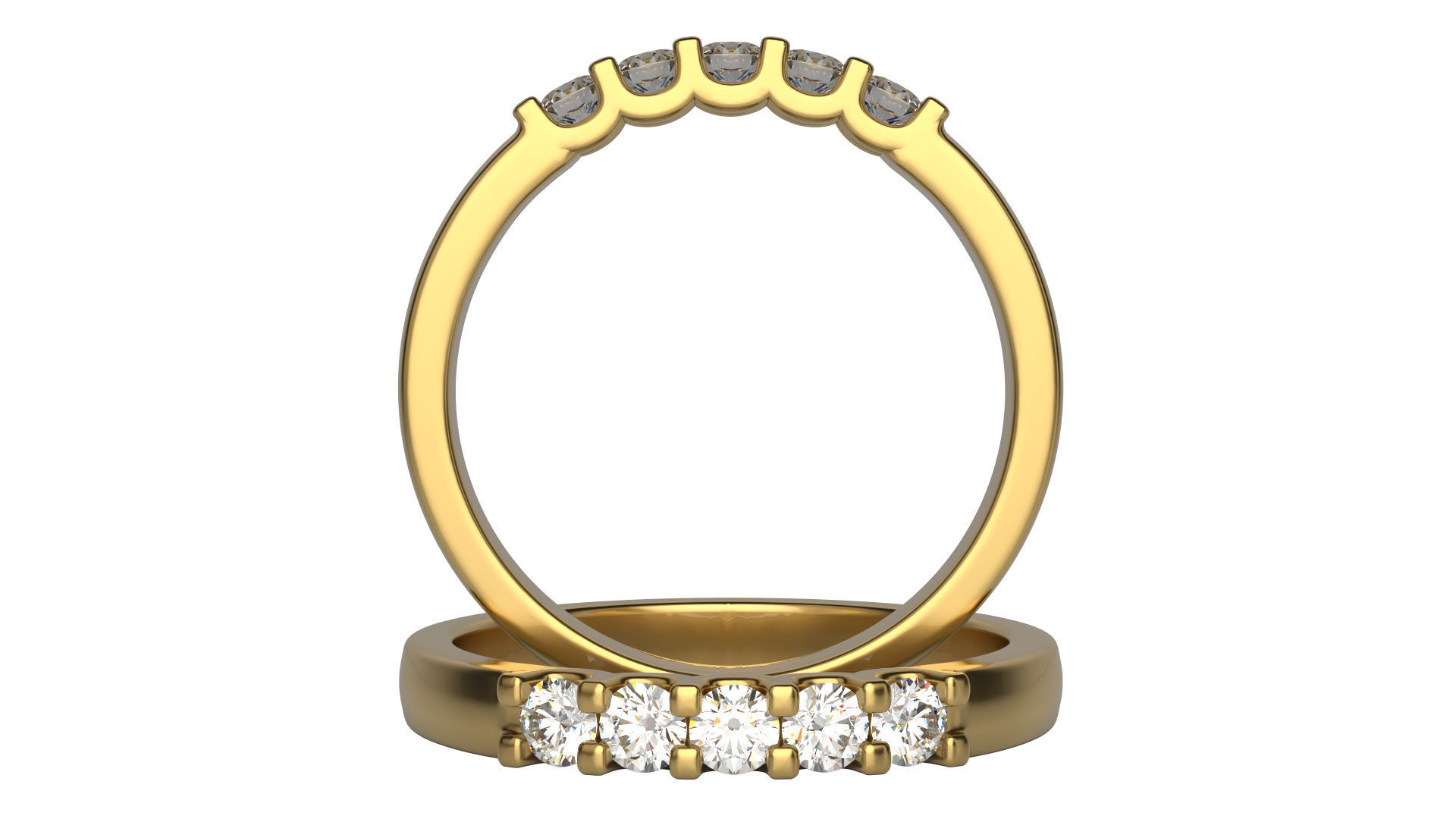 5 Diamond ring  Size 5-10  3D print model_1