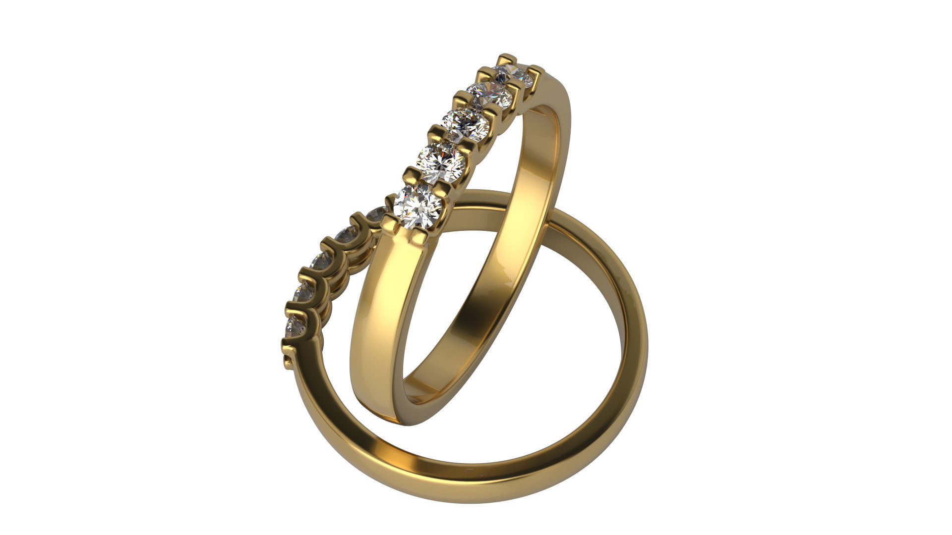 5 Diamond ring  Size 5-10  3D print model_2