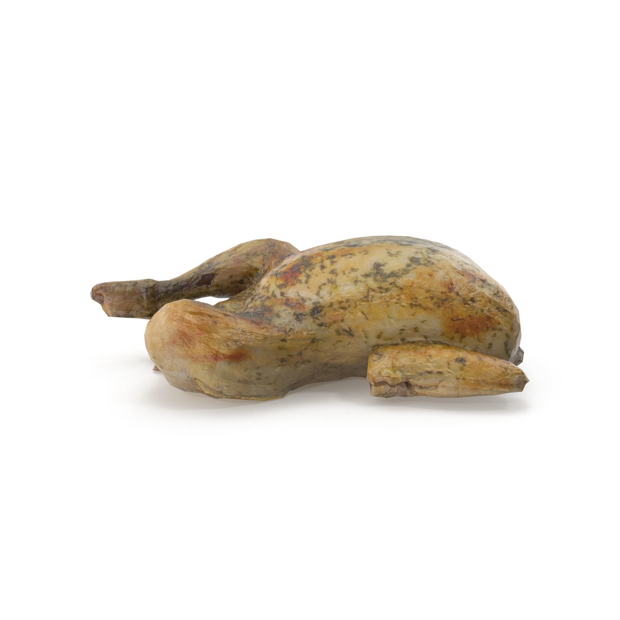 Cooked Chicken seasoned with sage - 4K textures 3D model_4