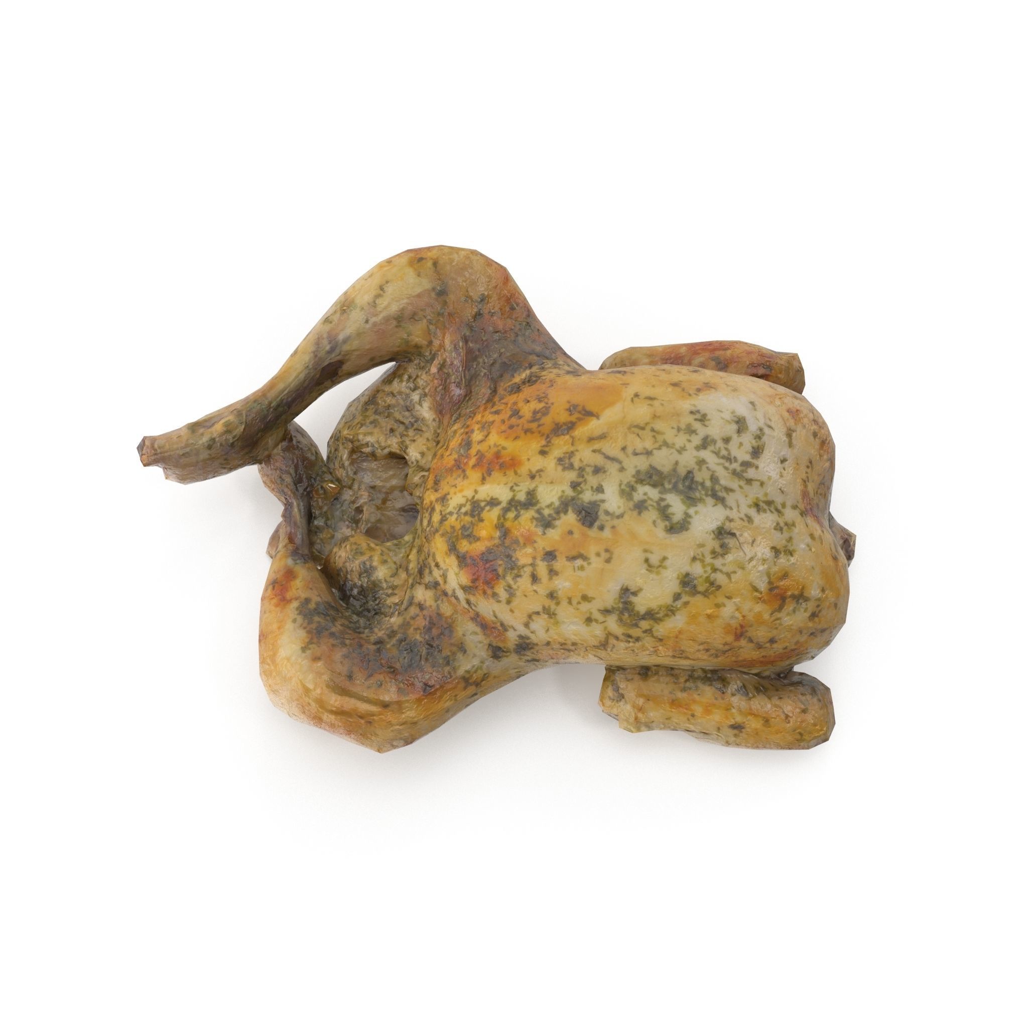 Cooked Chicken seasoned with sage - 4K textures 3D model_7