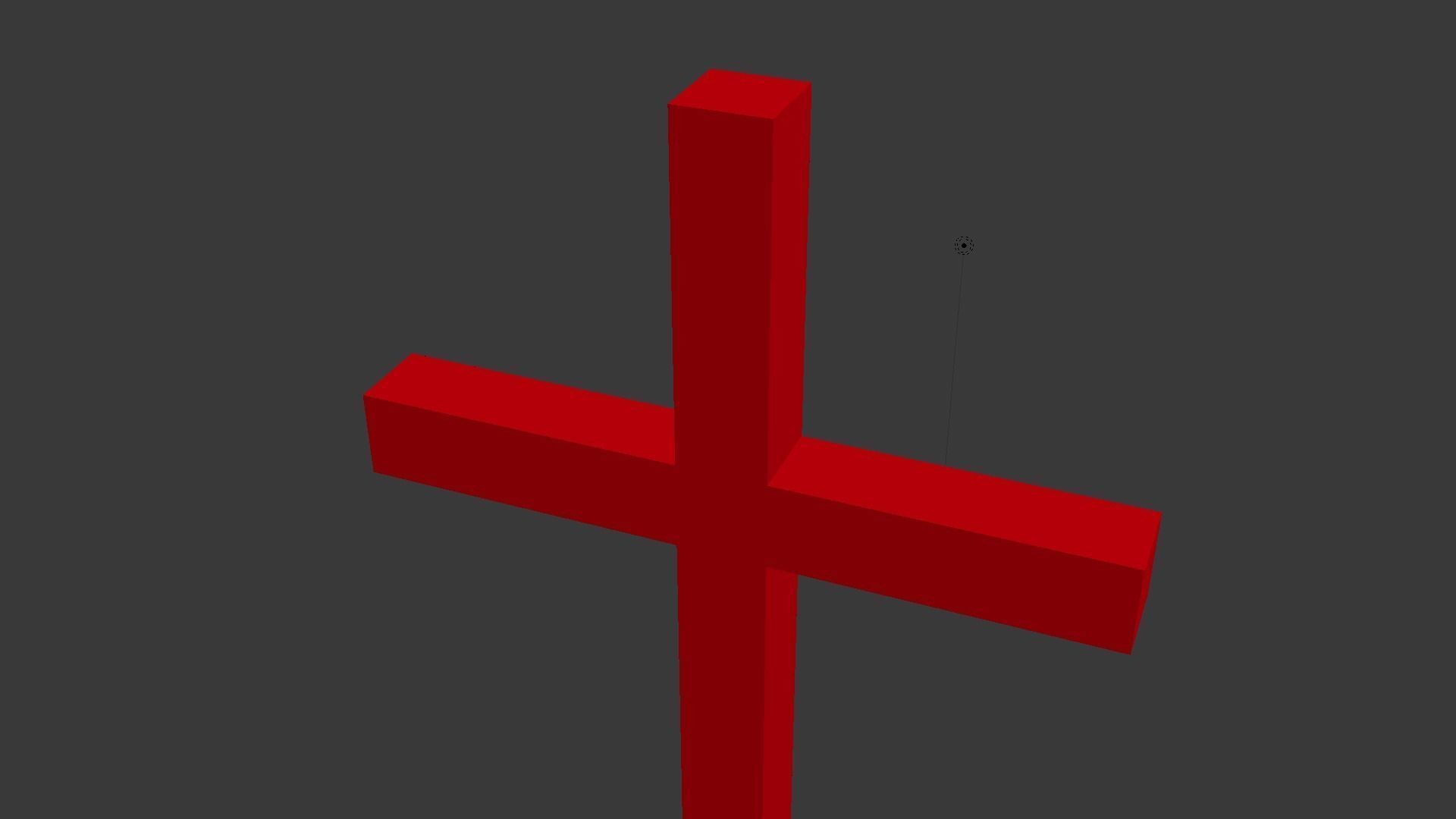 Cross Low-poly 3D model_10