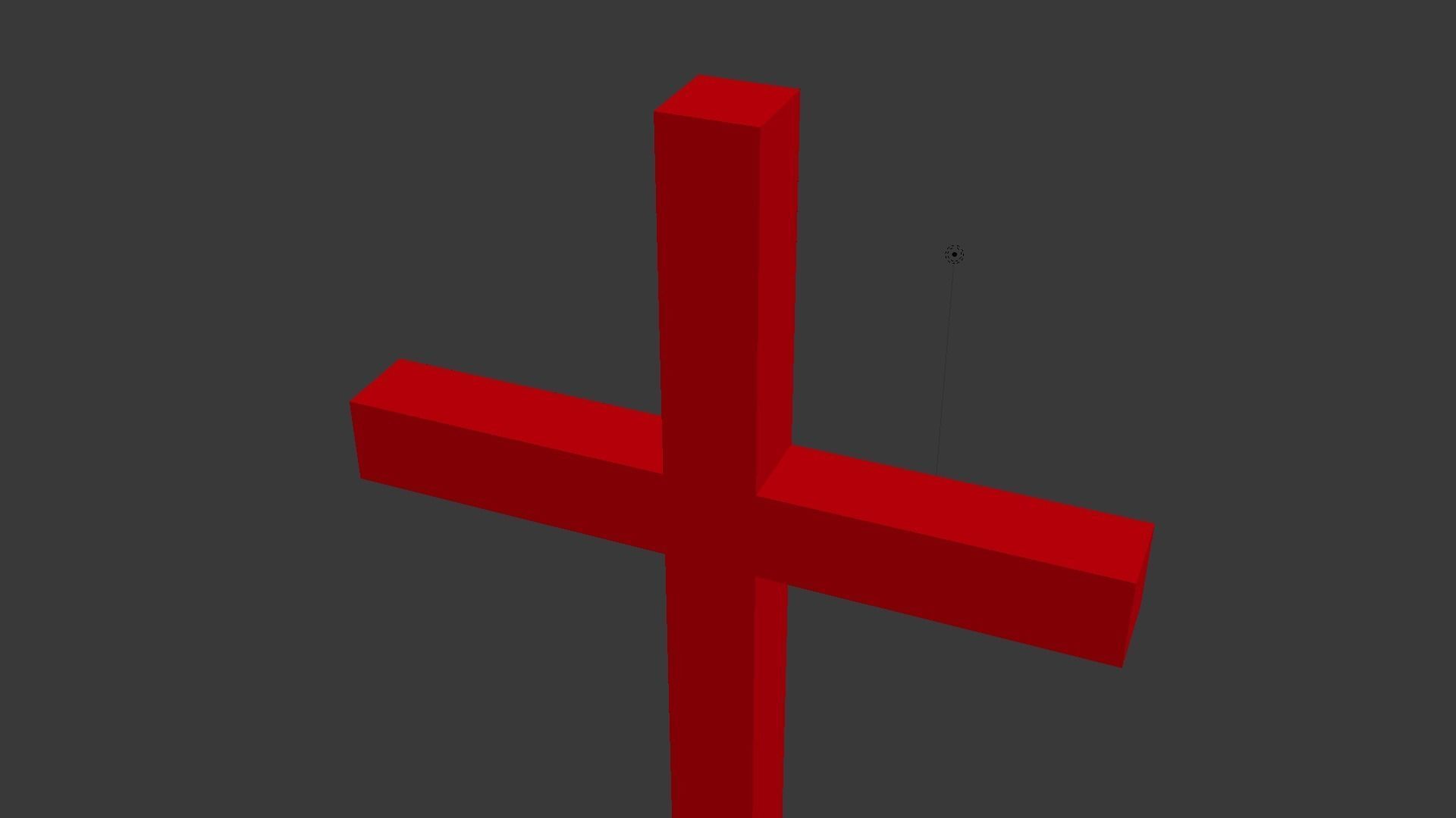 Cross Low-poly 3D model_3