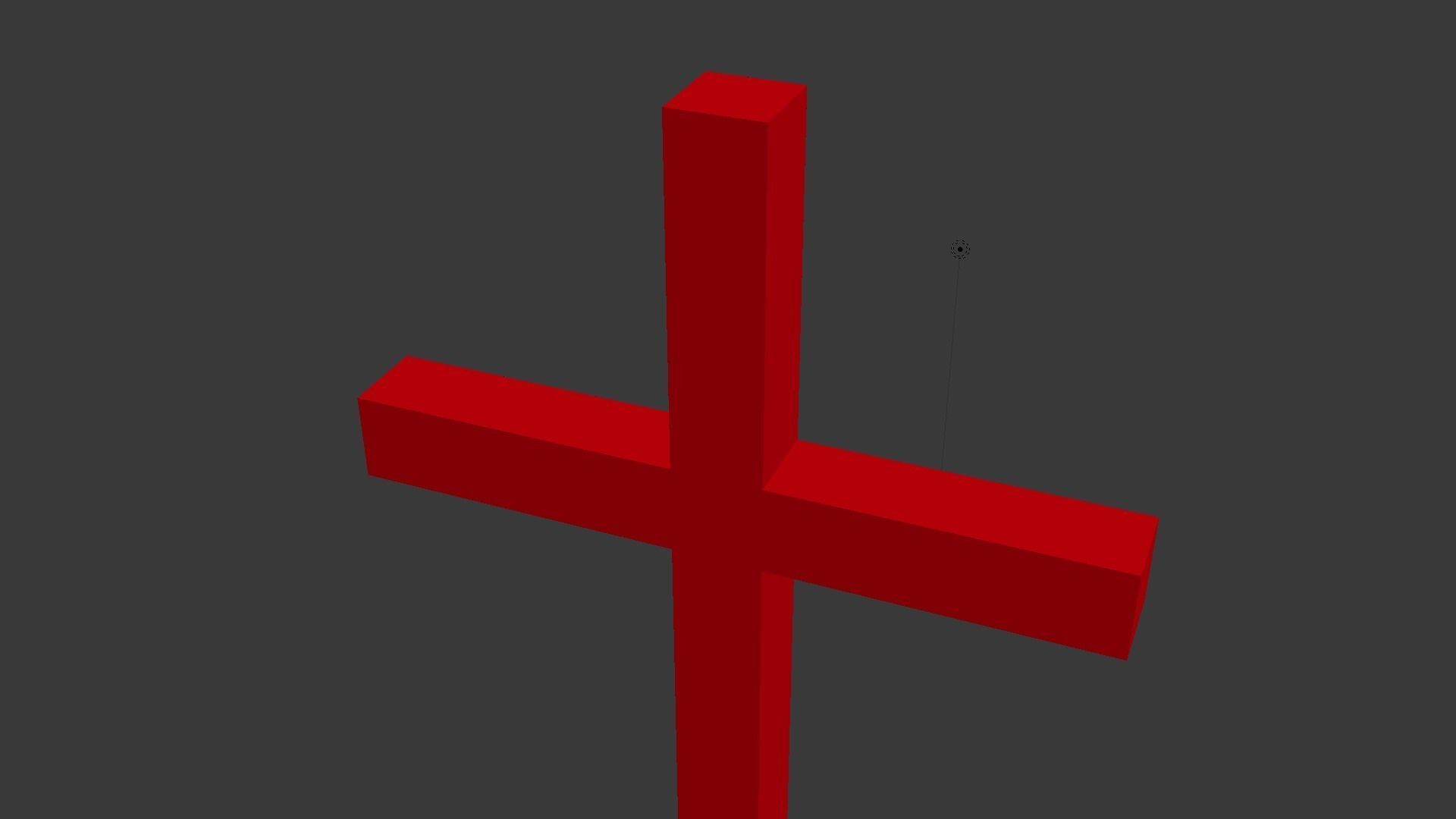 Cross Low-poly 3D model_8