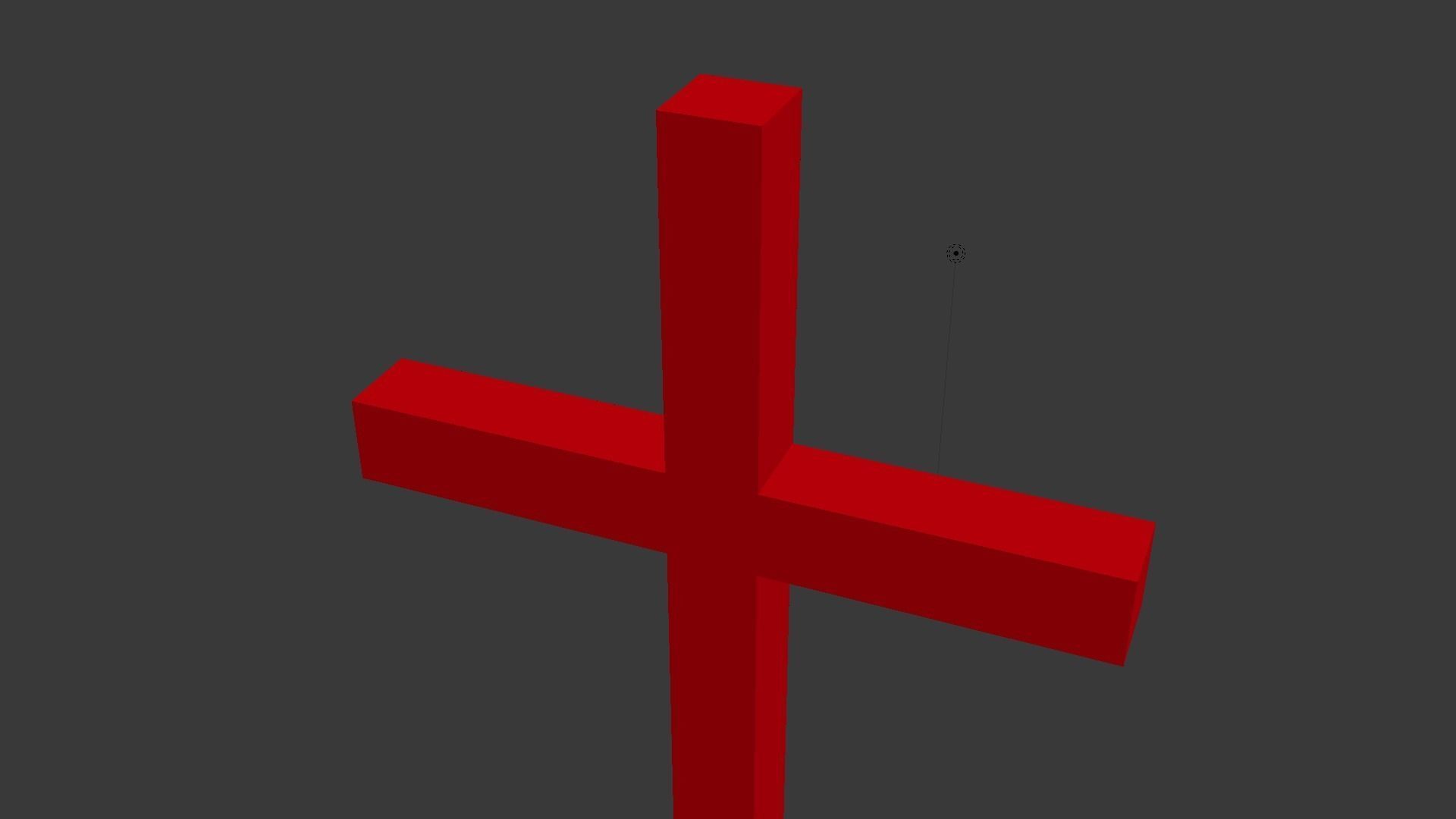 Cross Low-poly 3D model_5