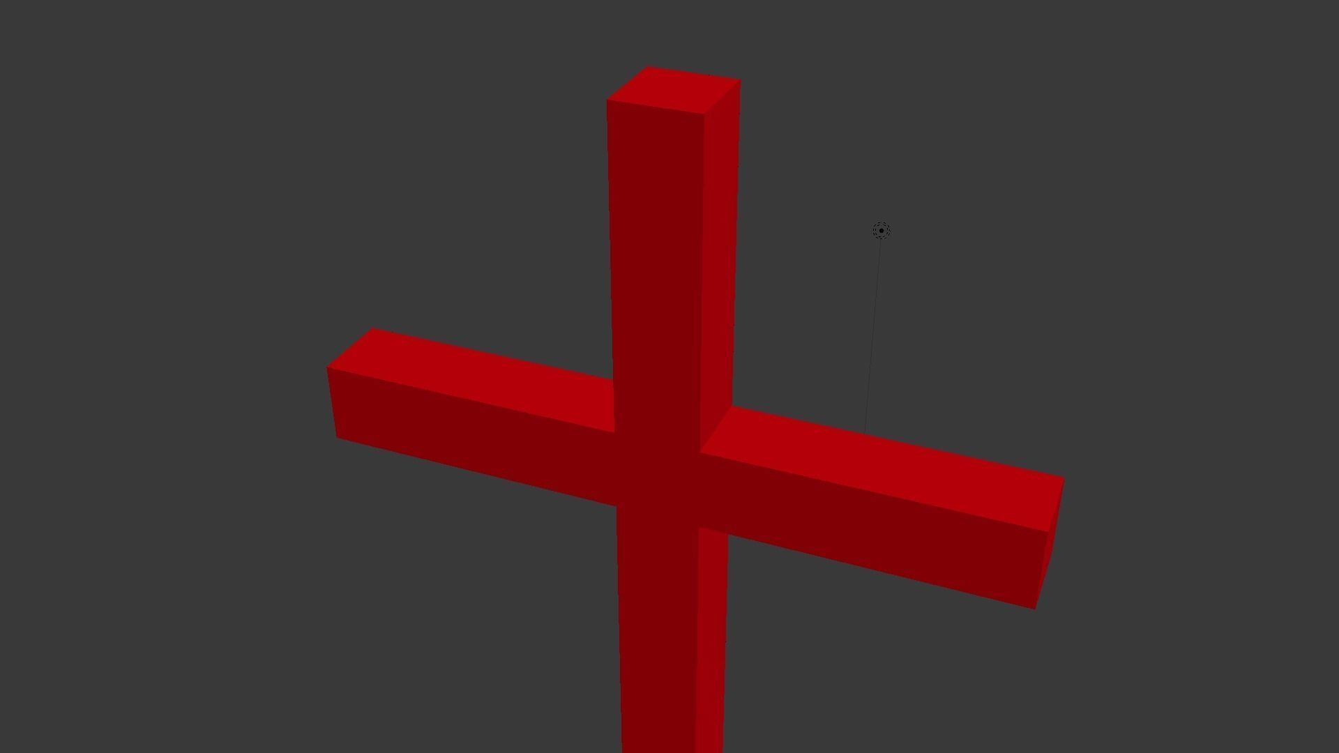 Cross Low-poly 3D model_7