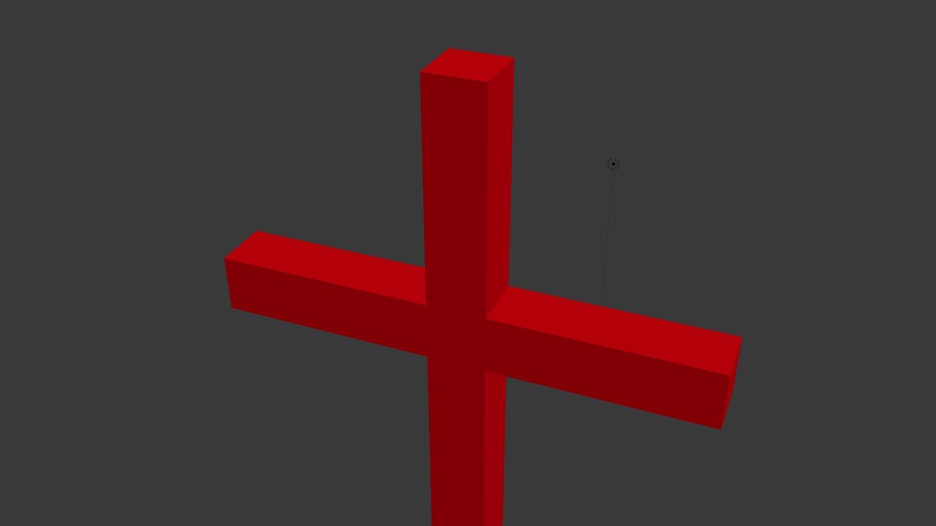 Cross Low-poly 3D model_2