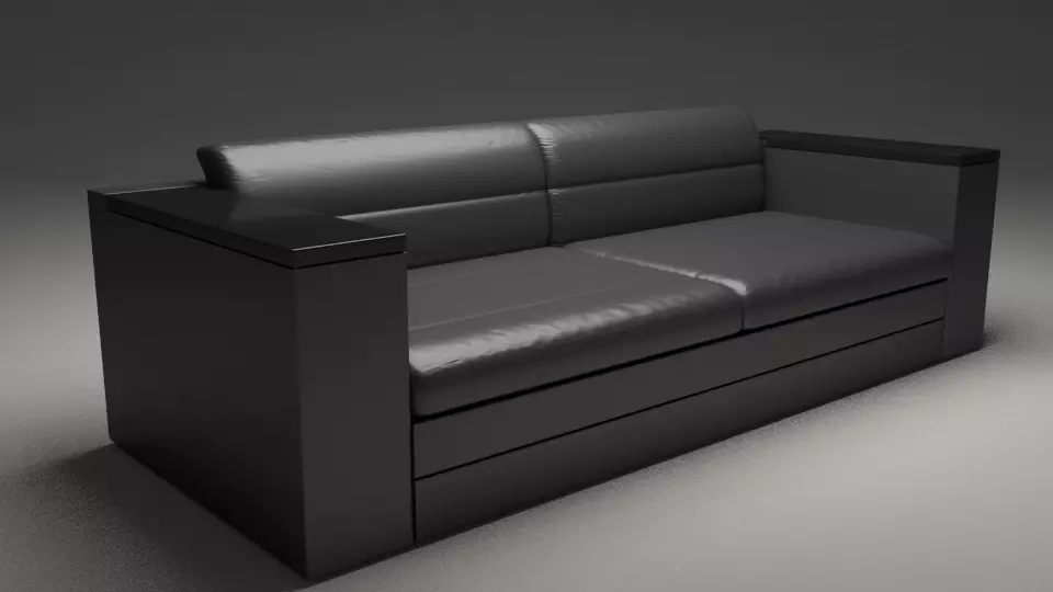 Leather Sofa 3D model_0
