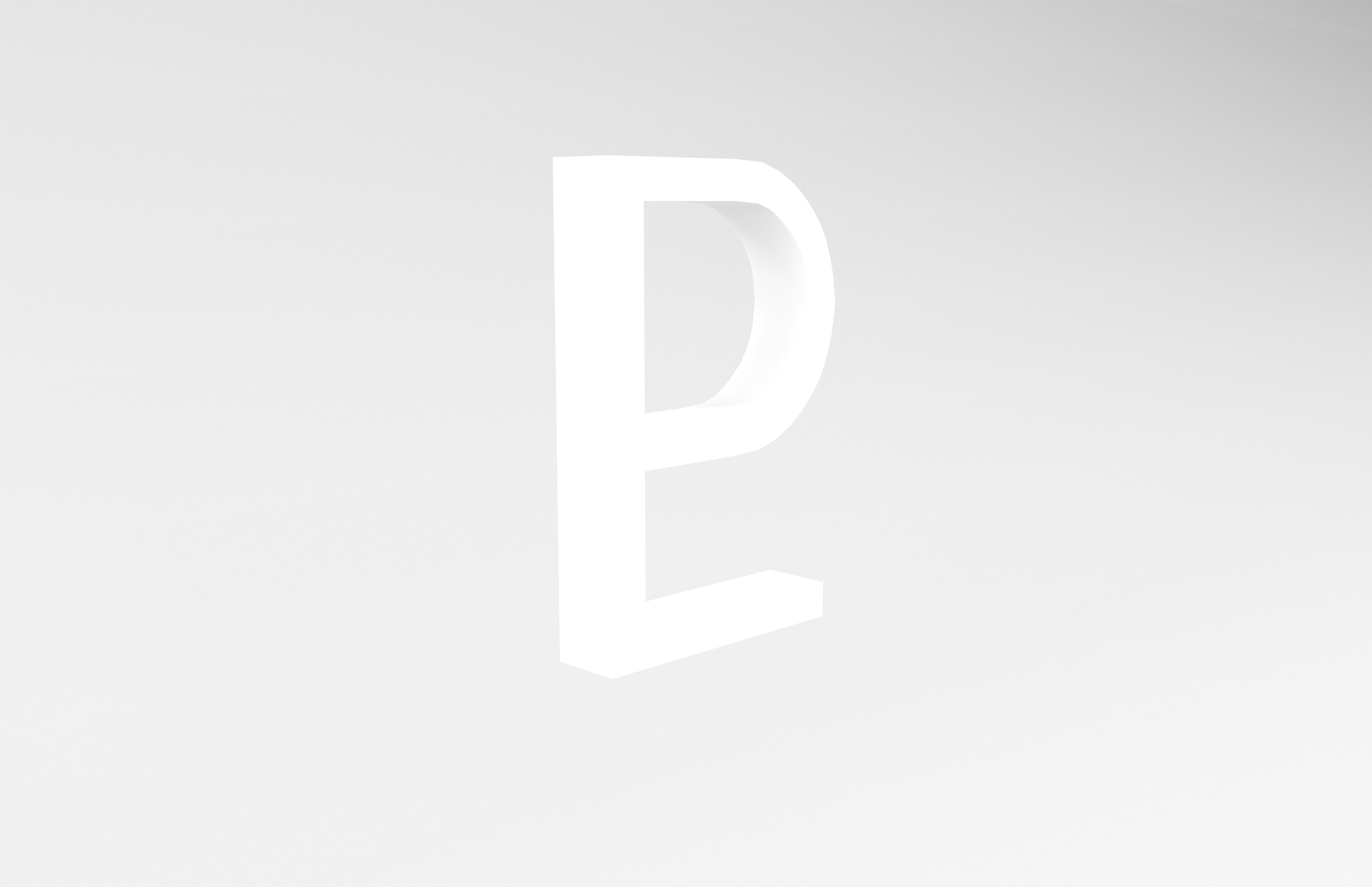 Pluto Symbol V1 002 Low-poly 3D model_3