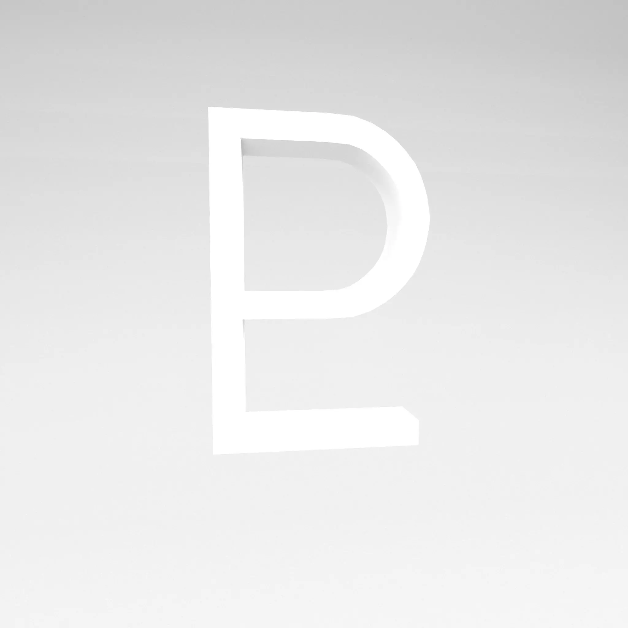 Pluto Symbol V1 002 Low-poly 3D model_0