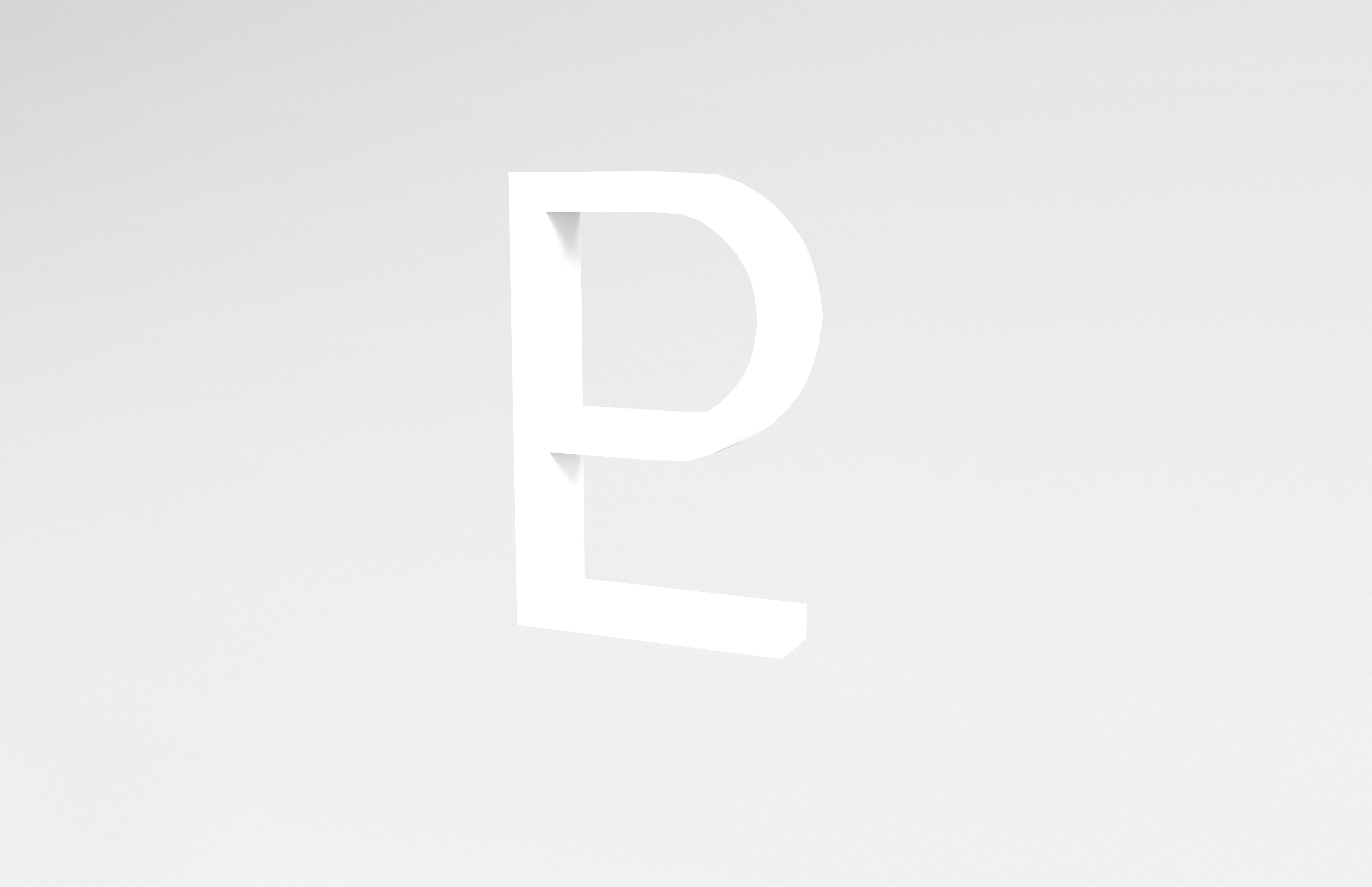 Pluto Symbol V1 002 Low-poly 3D model_2