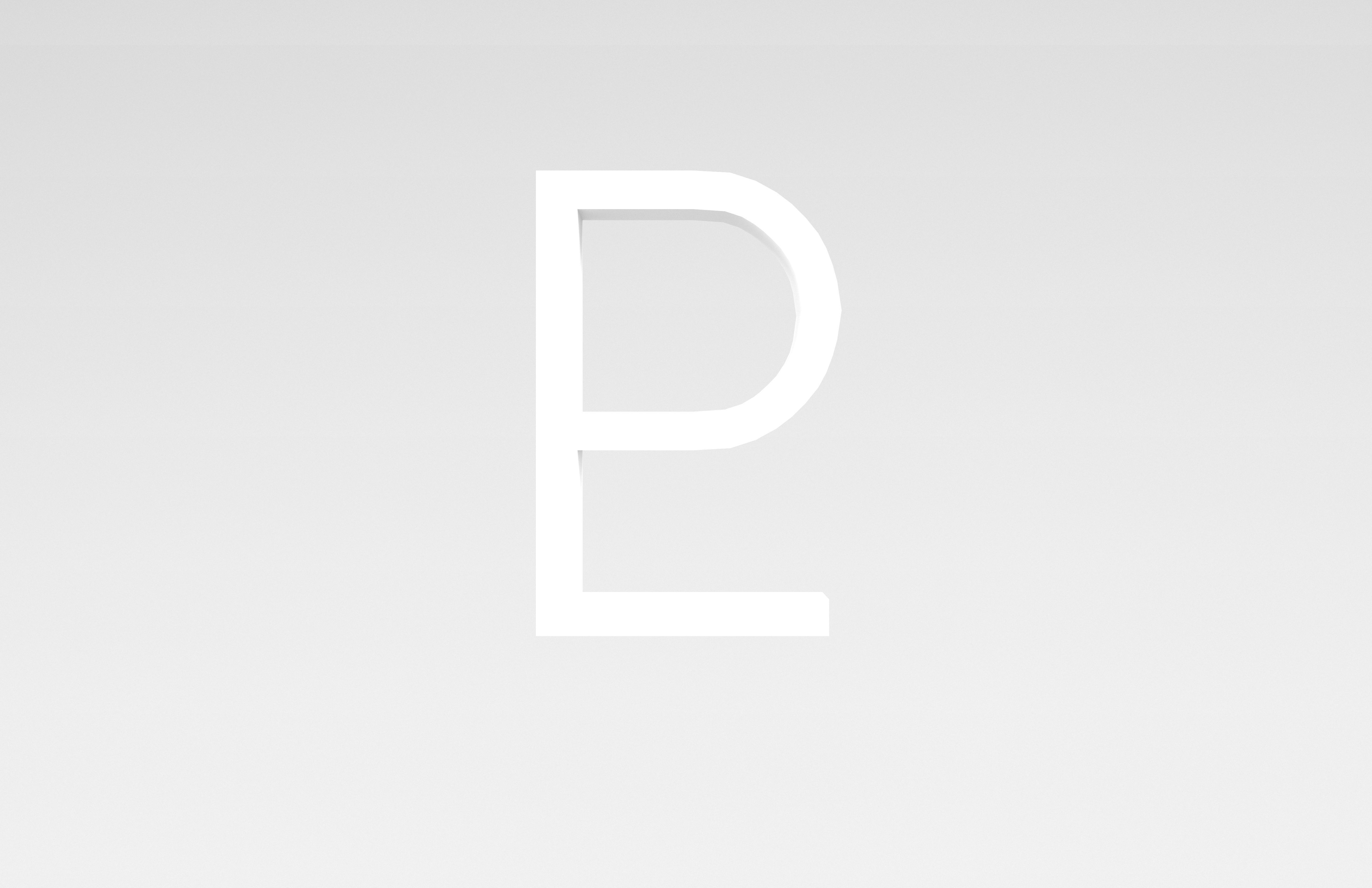 Pluto Symbol V1 002 Low-poly 3D model_1