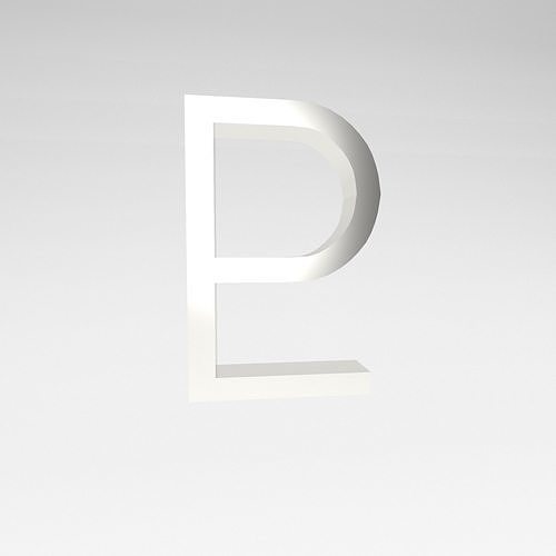 Pluto Symbol V1 004 Low-poly 3D model