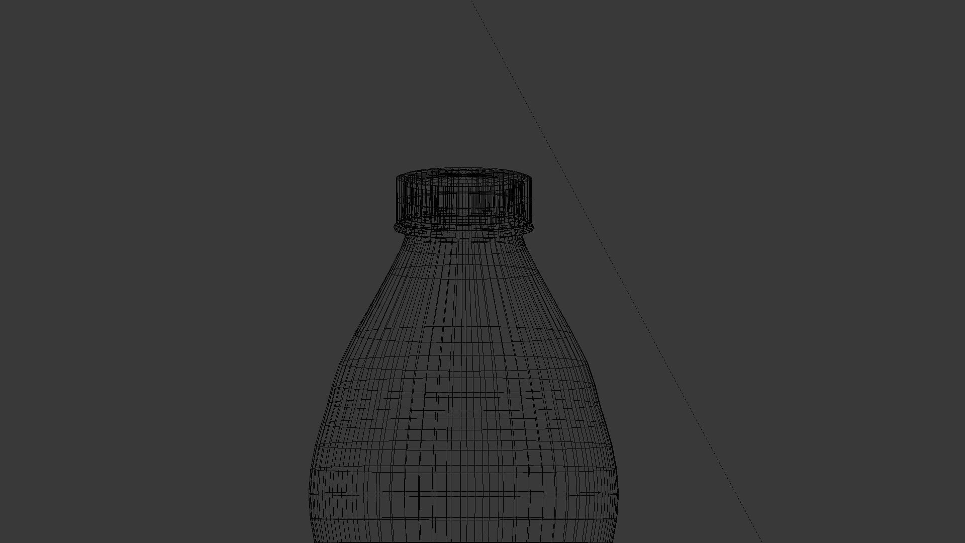 Water bottle Low-poly 3D model_23