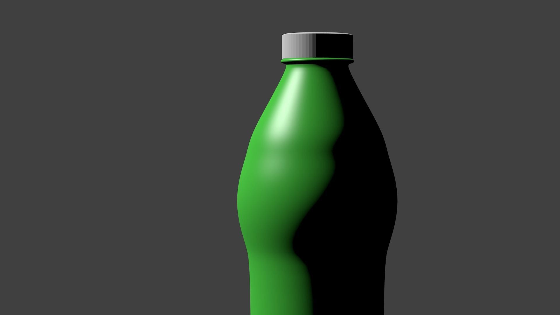 Water bottle Low-poly 3D model_3