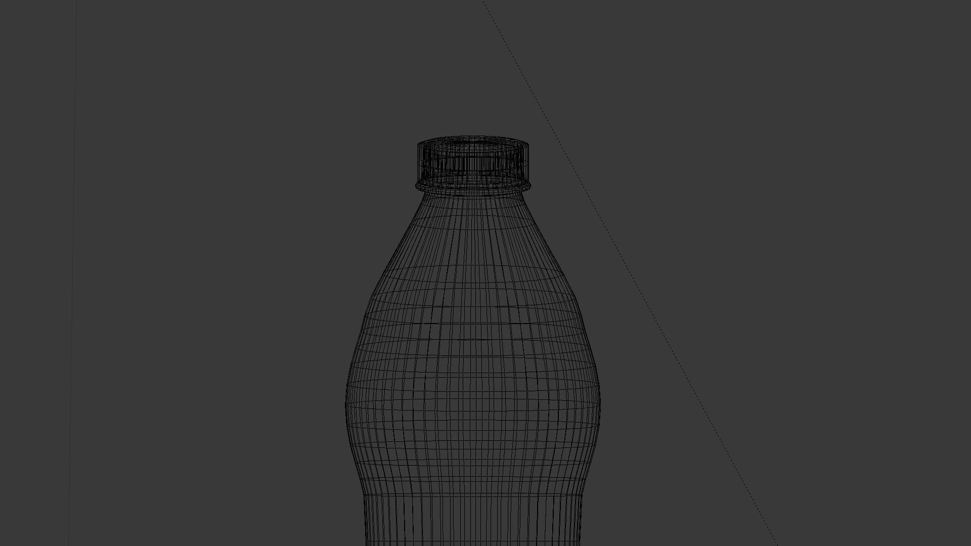 Water bottle Low-poly 3D model_17