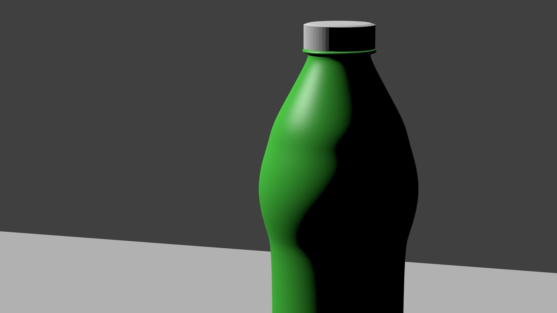 Water bottle Low-poly 3D model_7