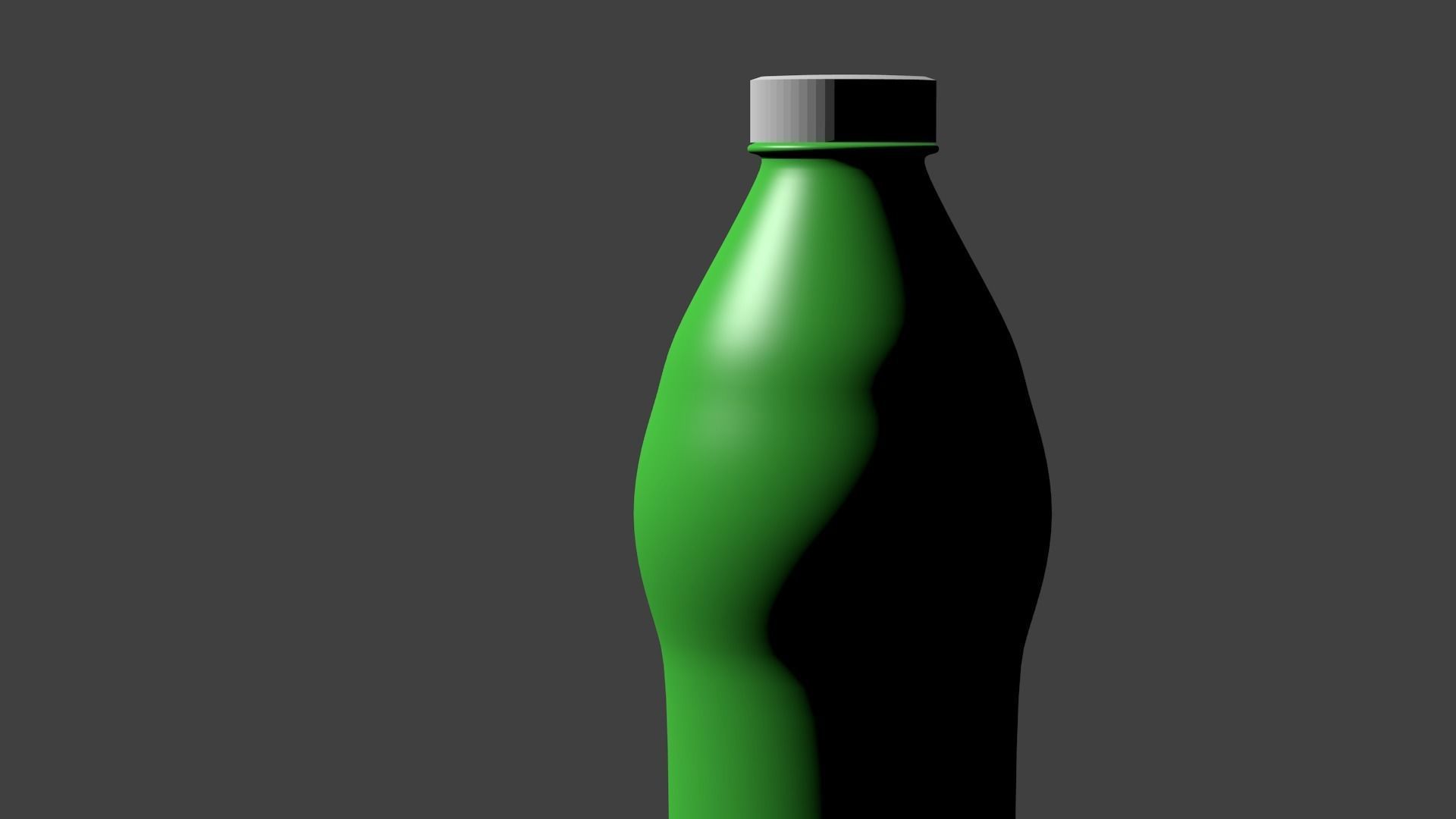 Water bottle Low-poly 3D model_4