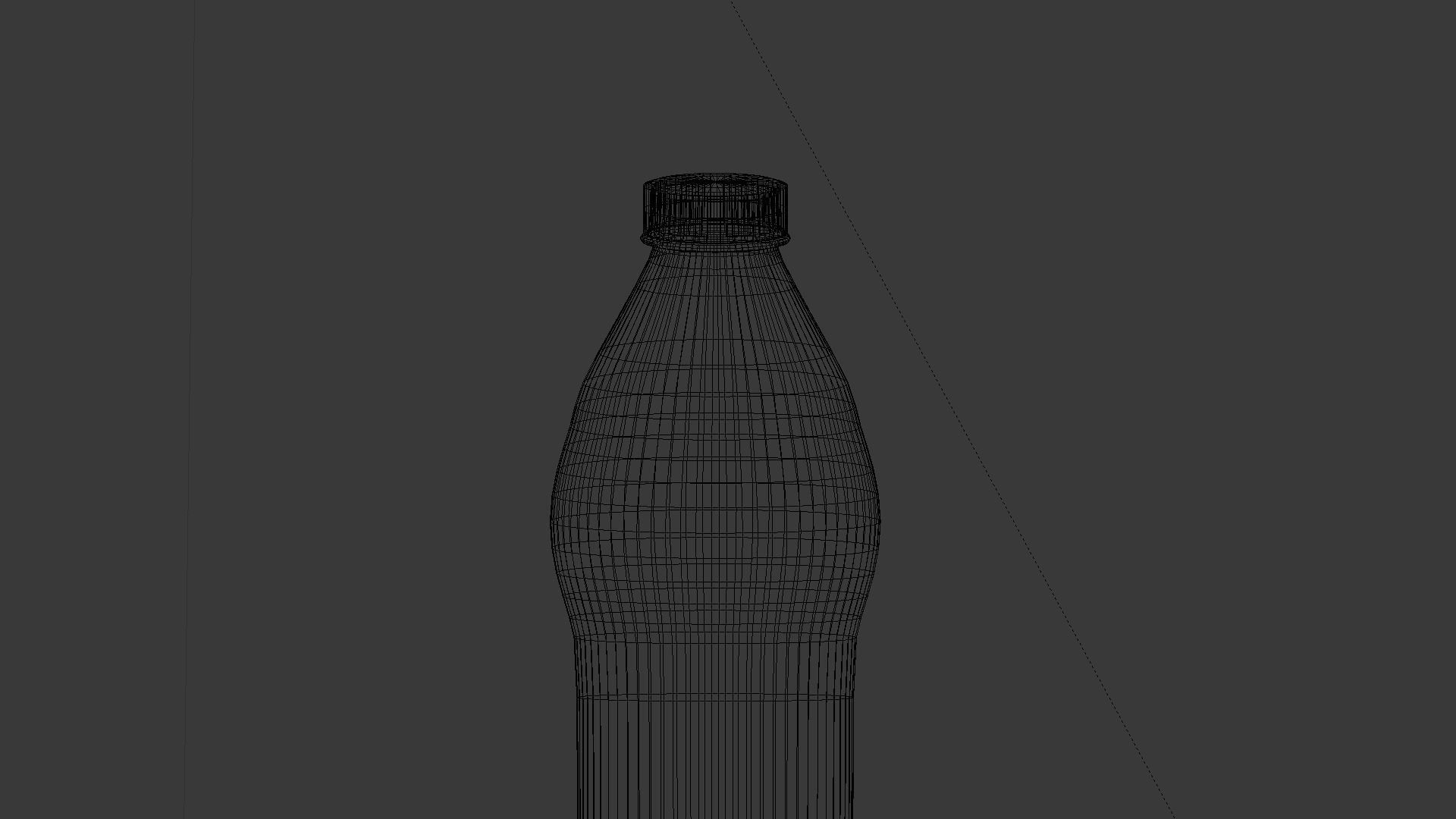 Water bottle Low-poly 3D model_13