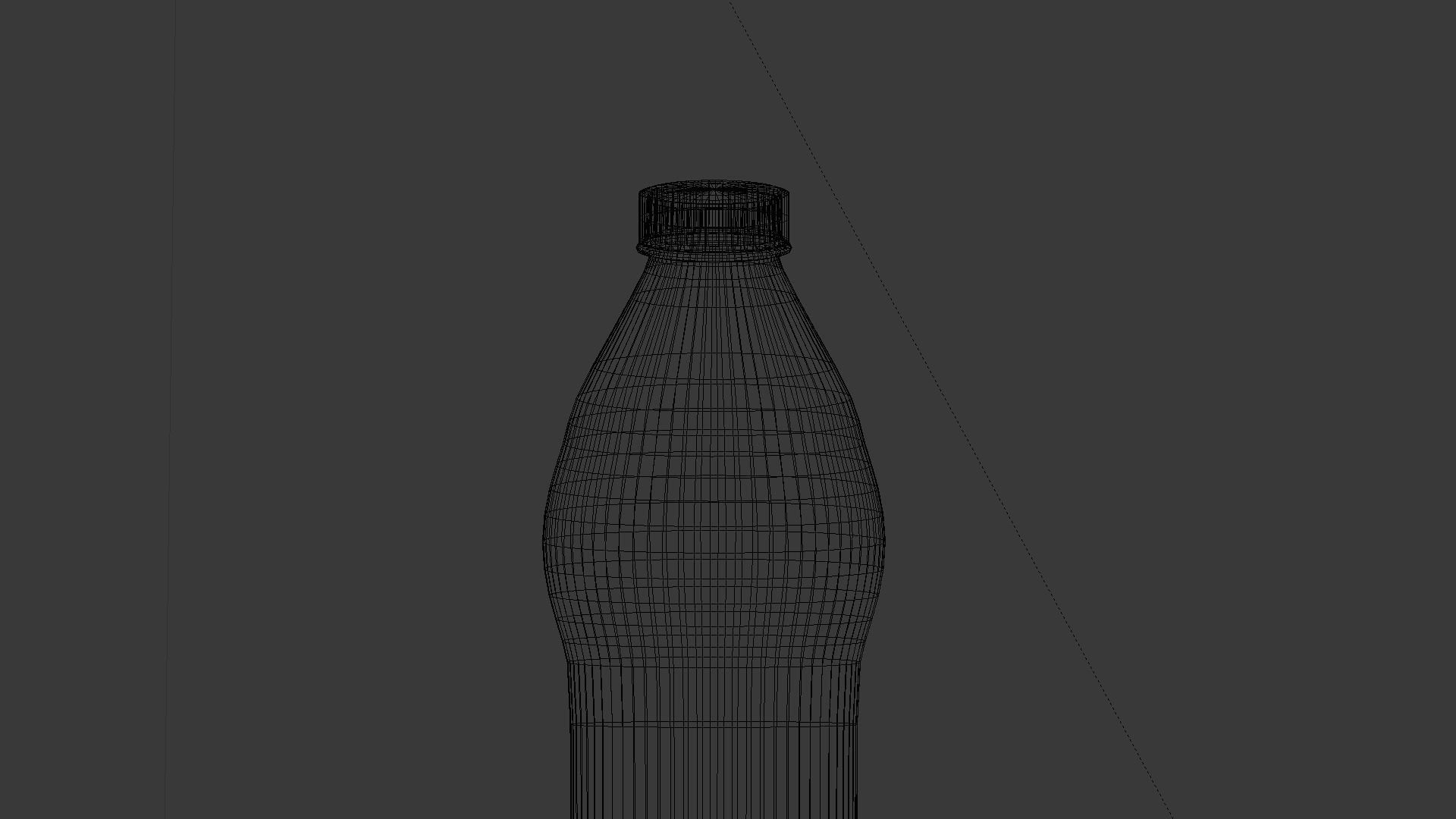 Water bottle Low-poly 3D model_14