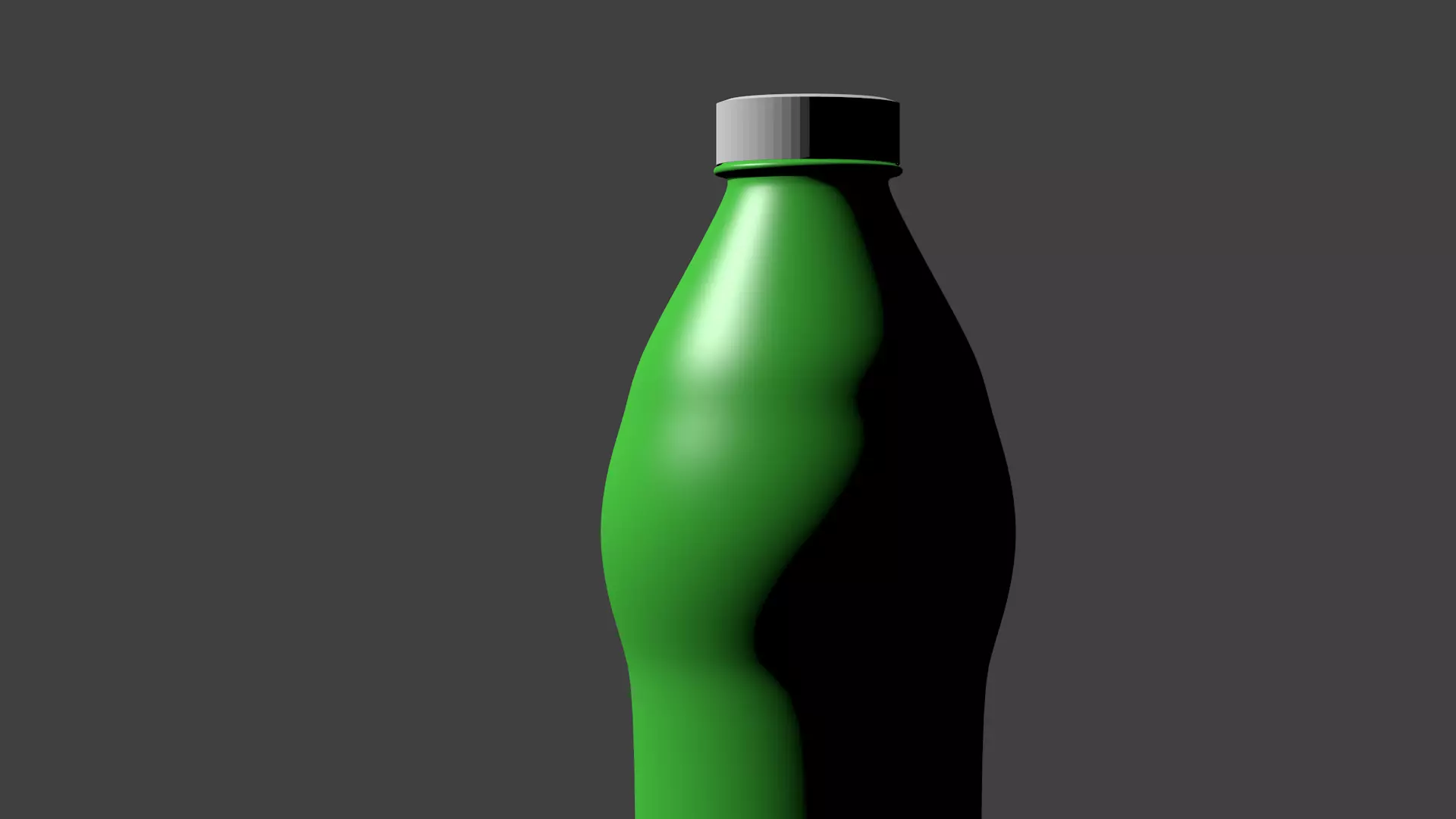 Water bottle Low-poly 3D model_0