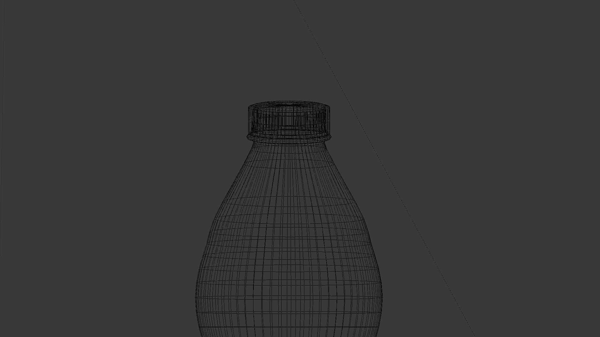 Water bottle Low-poly 3D model_22