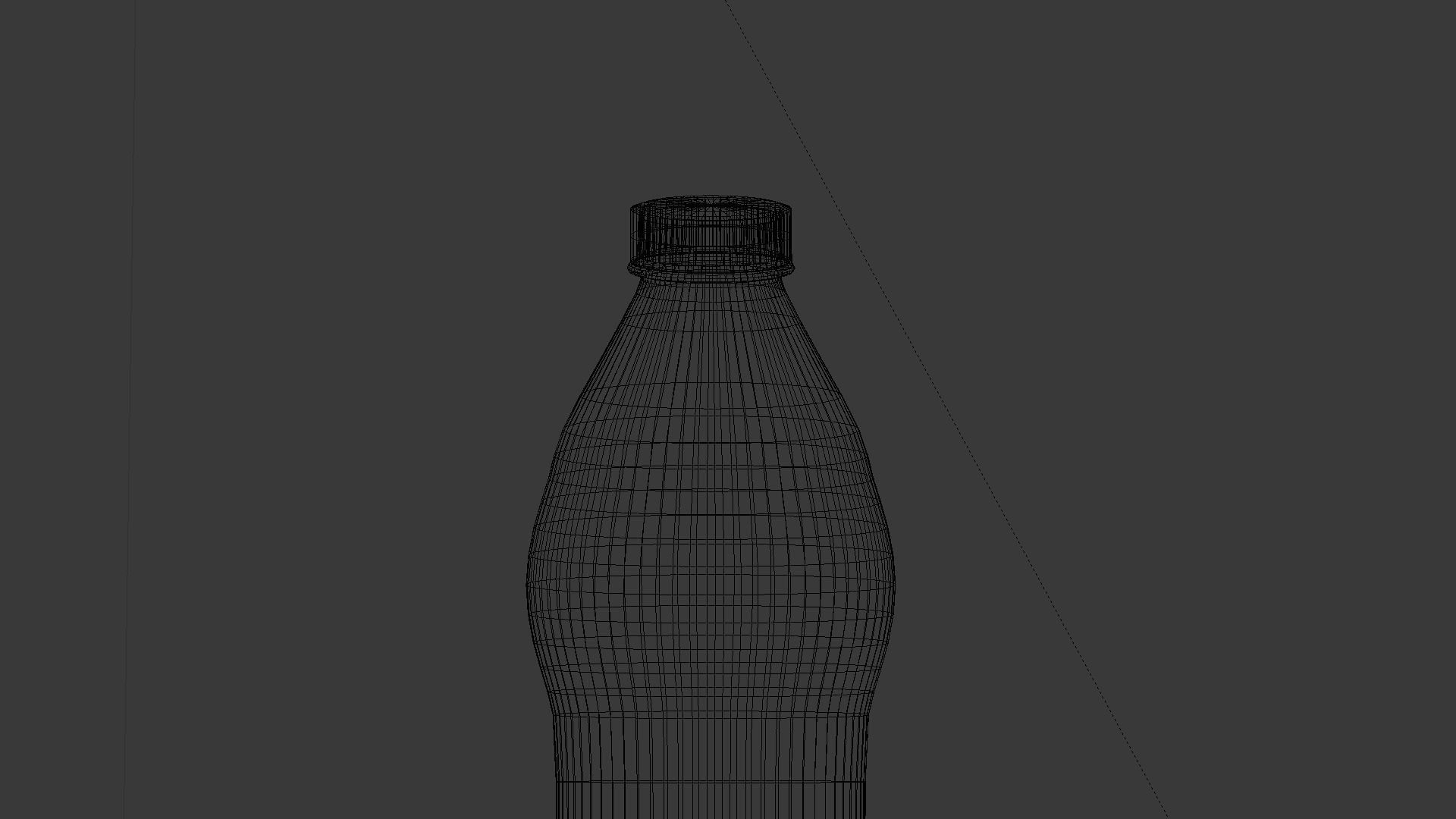 Water bottle Low-poly 3D model_16