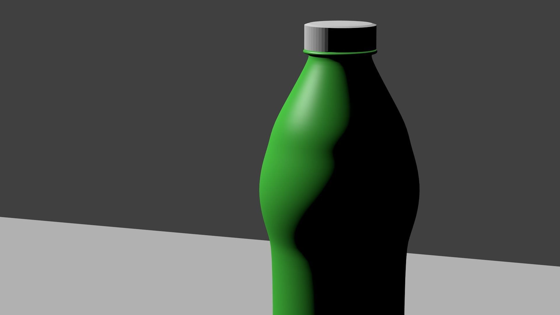 Water bottle Low-poly 3D model_8