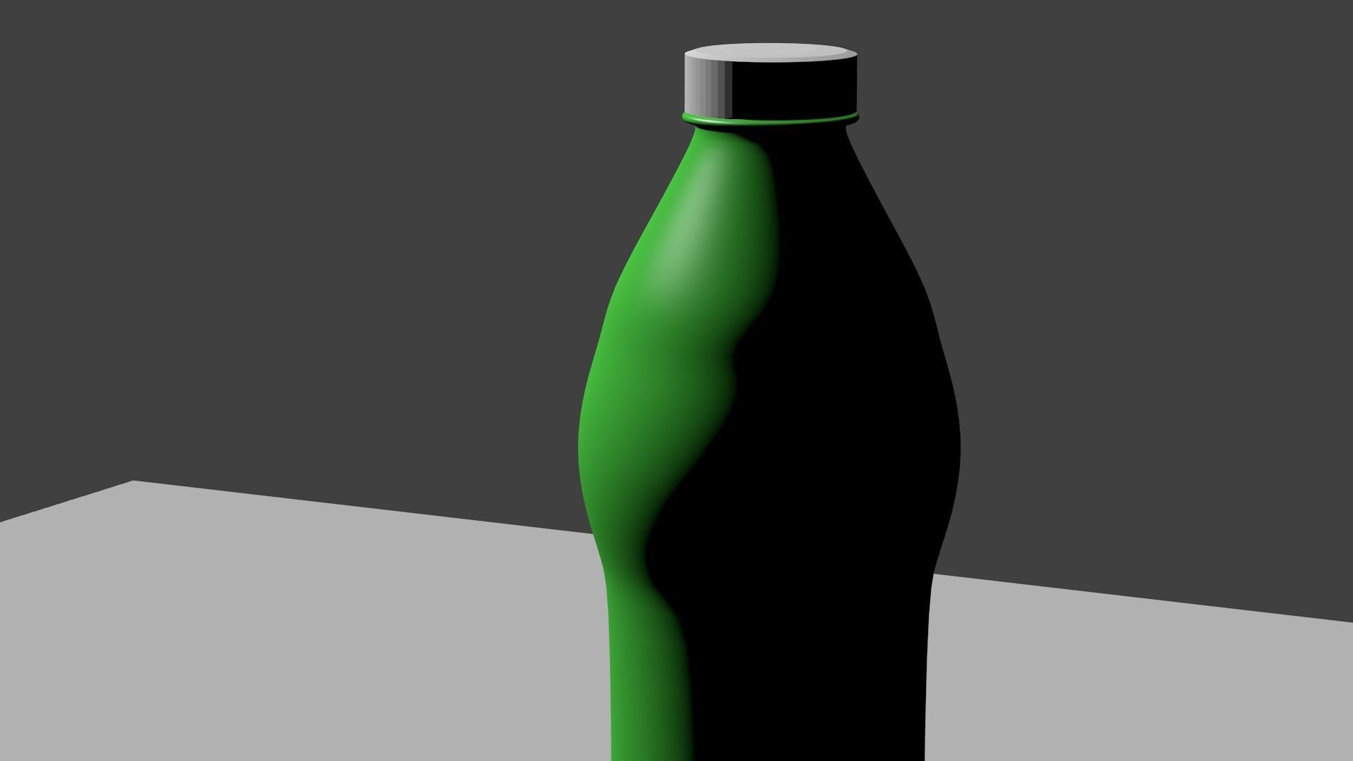 Water bottle Low-poly 3D model_11