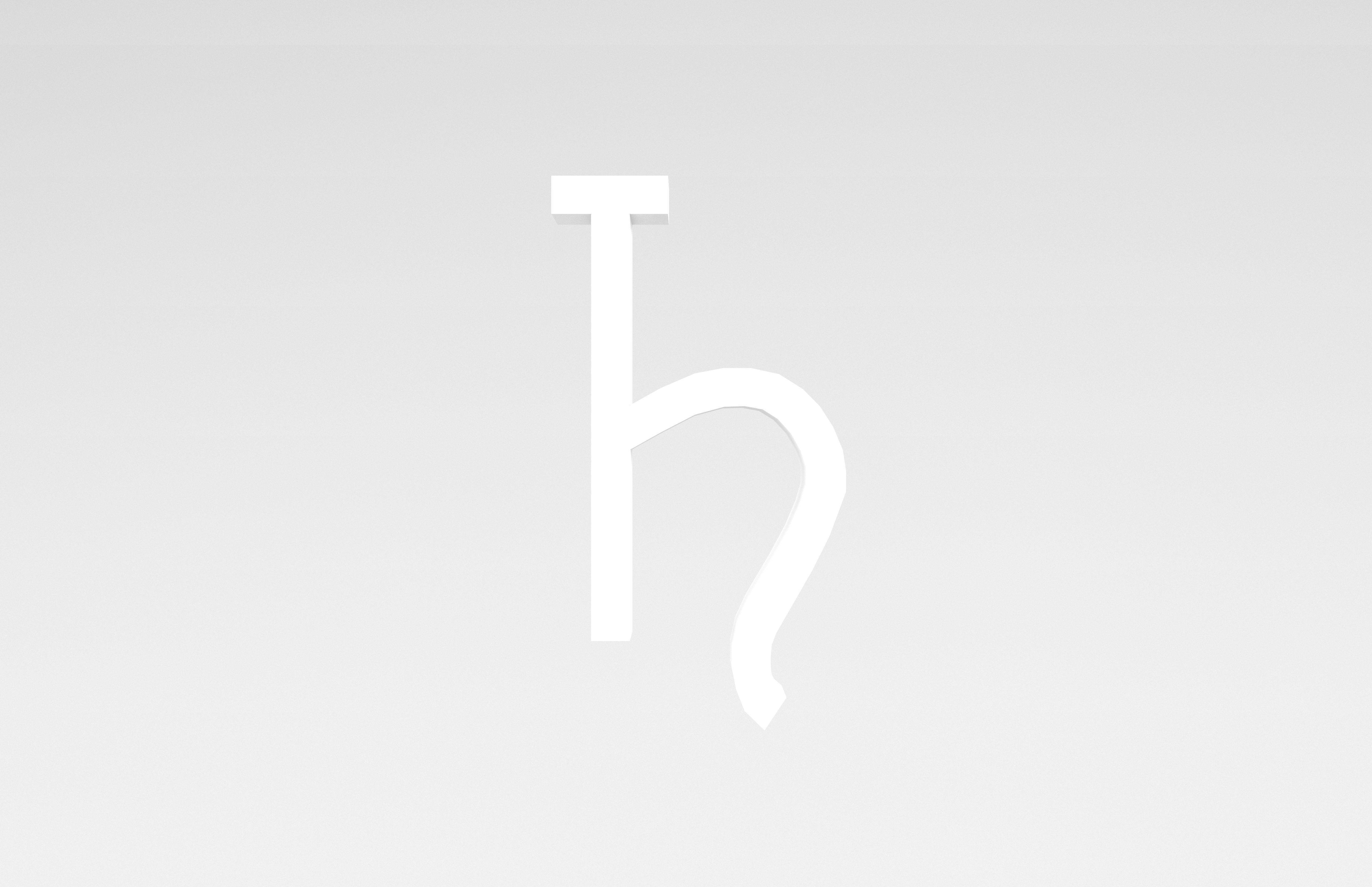 Saturn Symbol v1 002 Low-poly 3D model_1