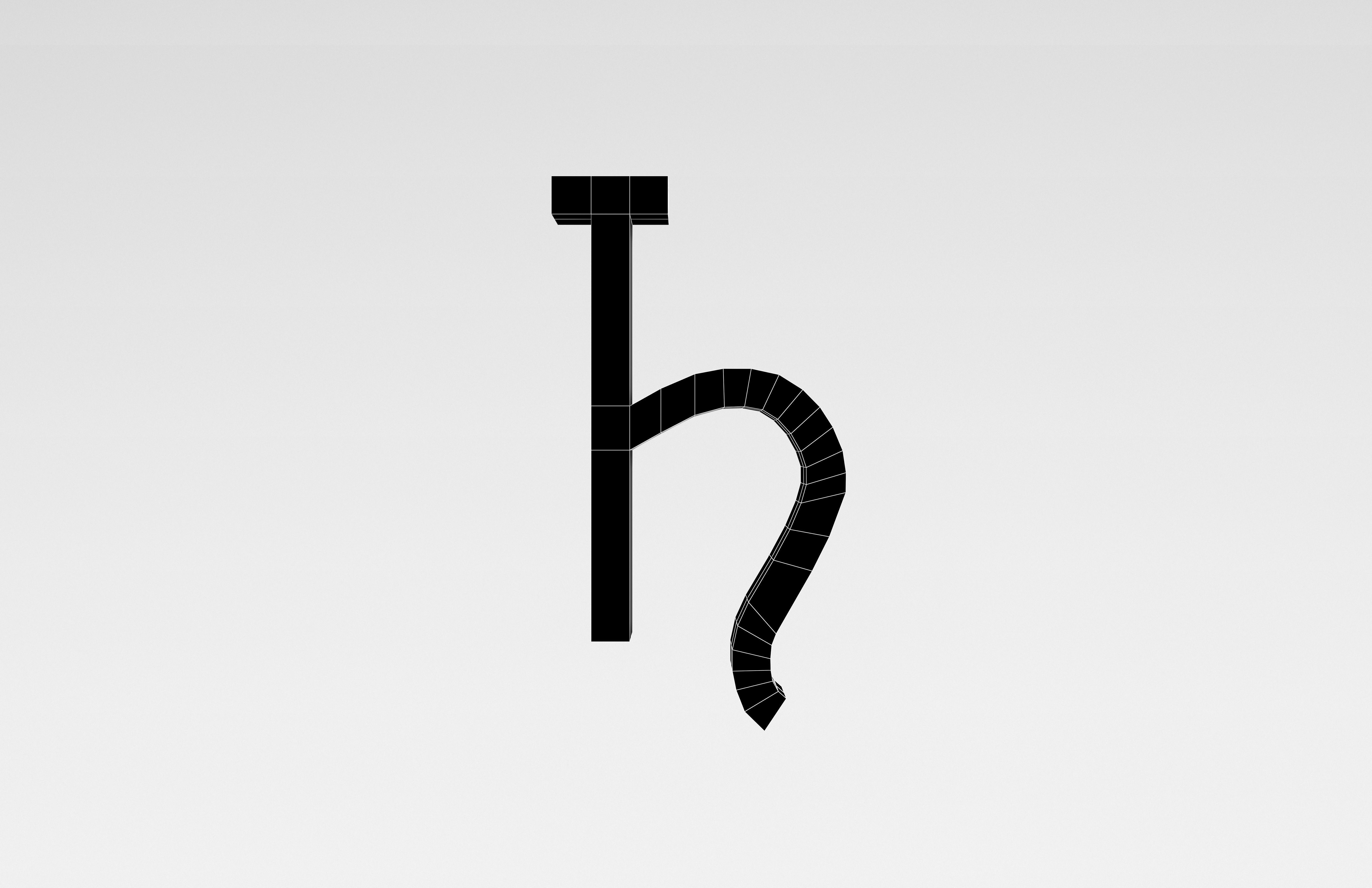 Saturn Symbol v1 002 Low-poly 3D model_6