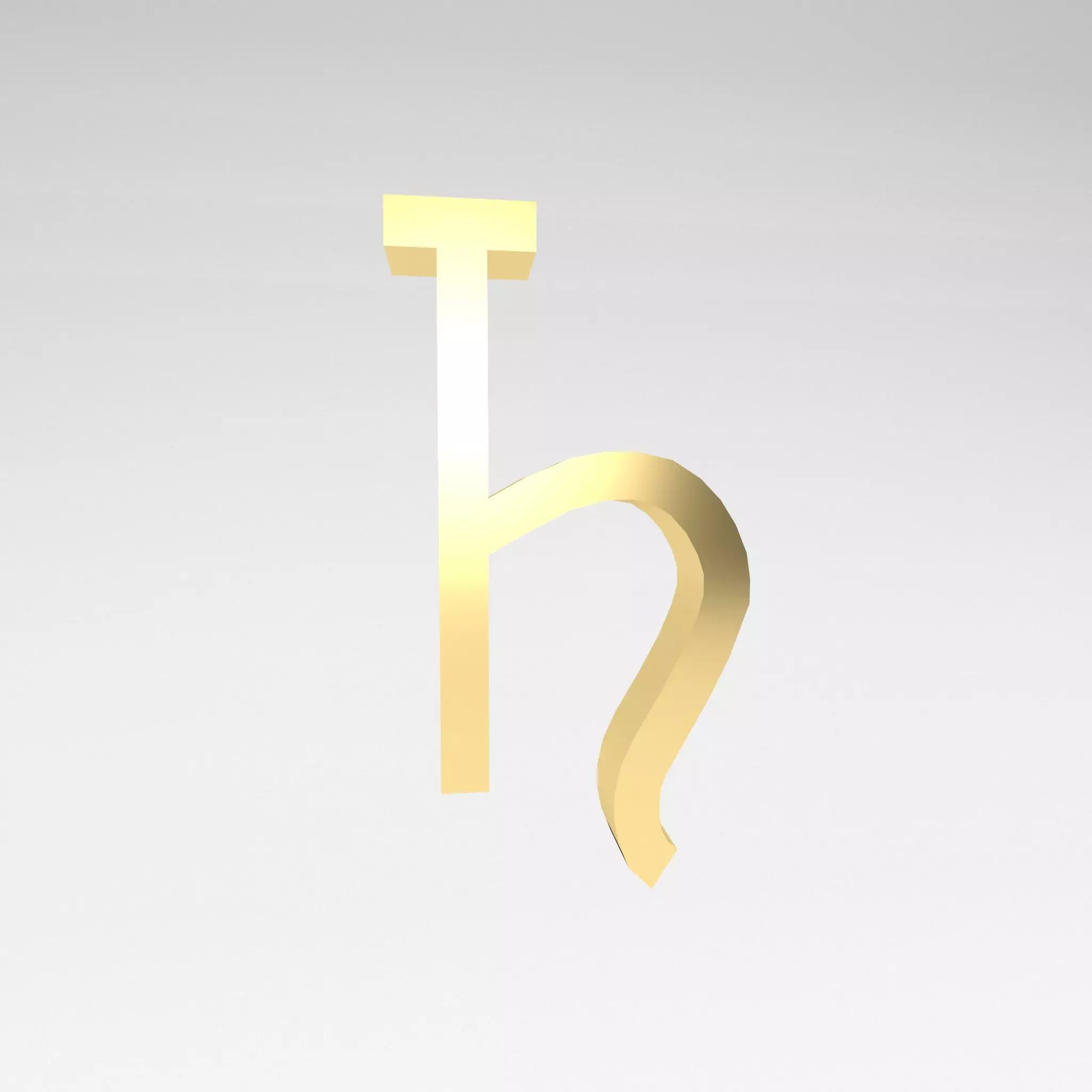 Saturn Symbol v1 003 Low-poly 3D model_0