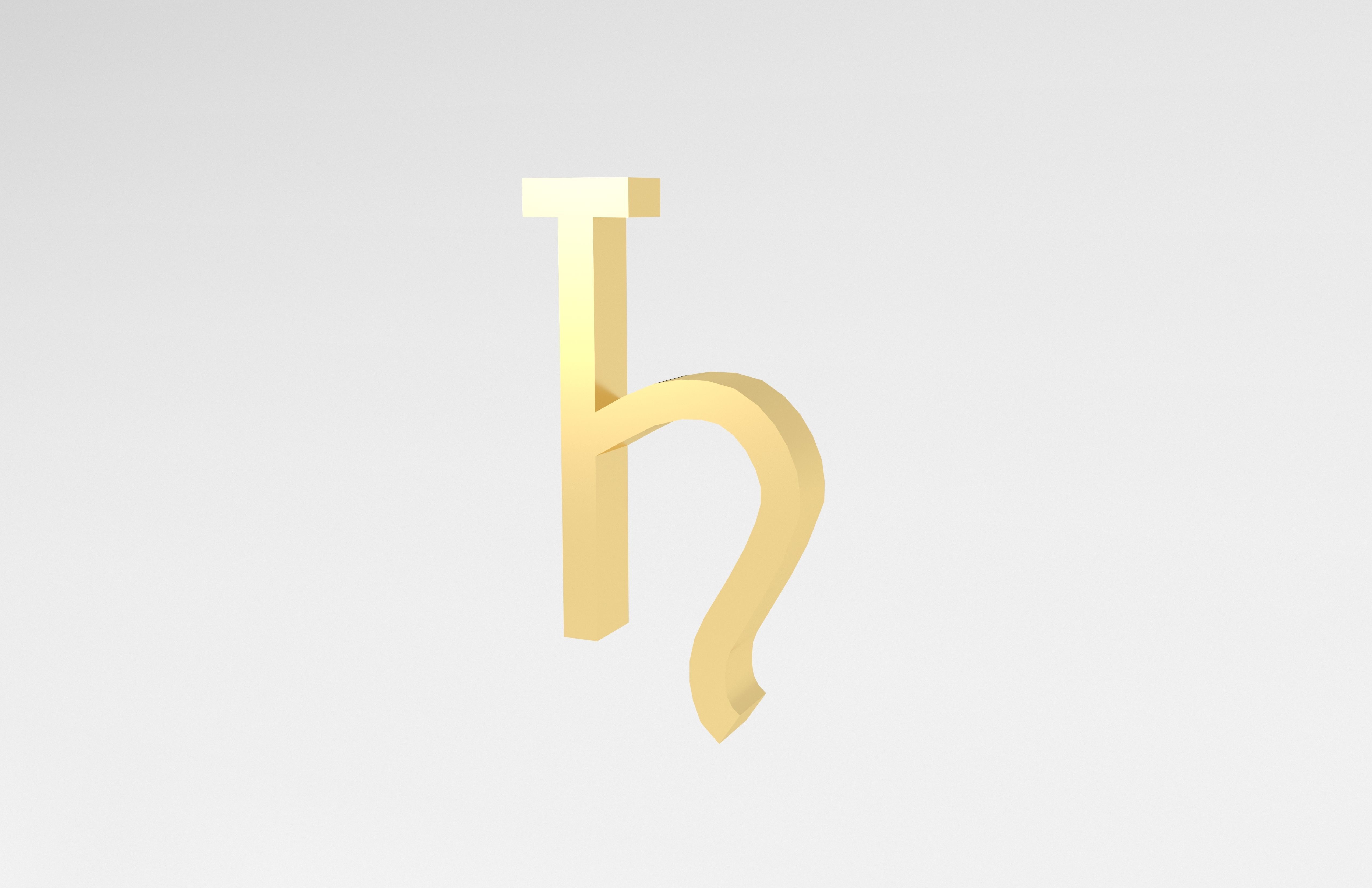 Saturn Symbol v1 003 Low-poly 3D model_2