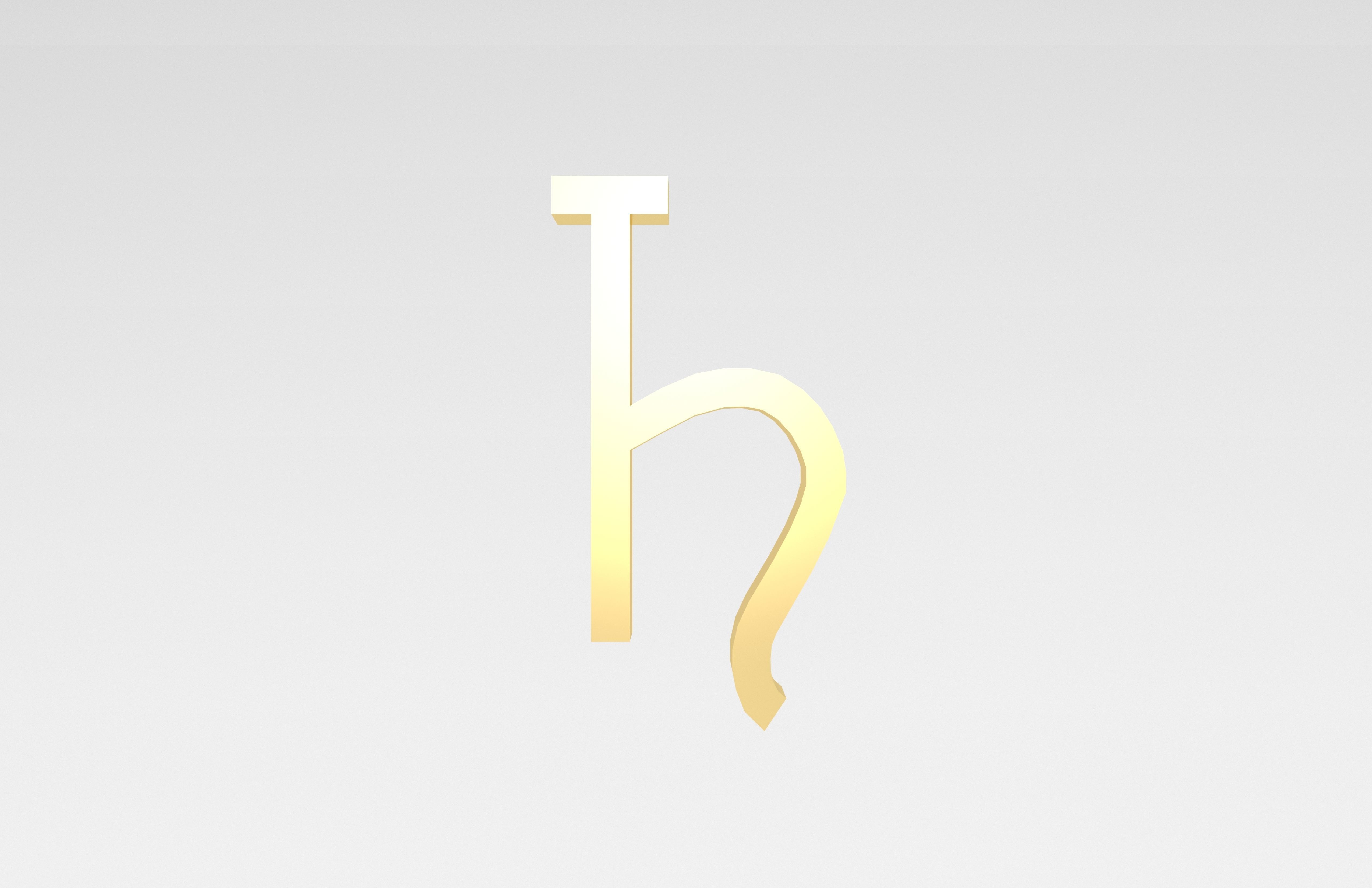 Saturn Symbol v1 003 Low-poly 3D model_1