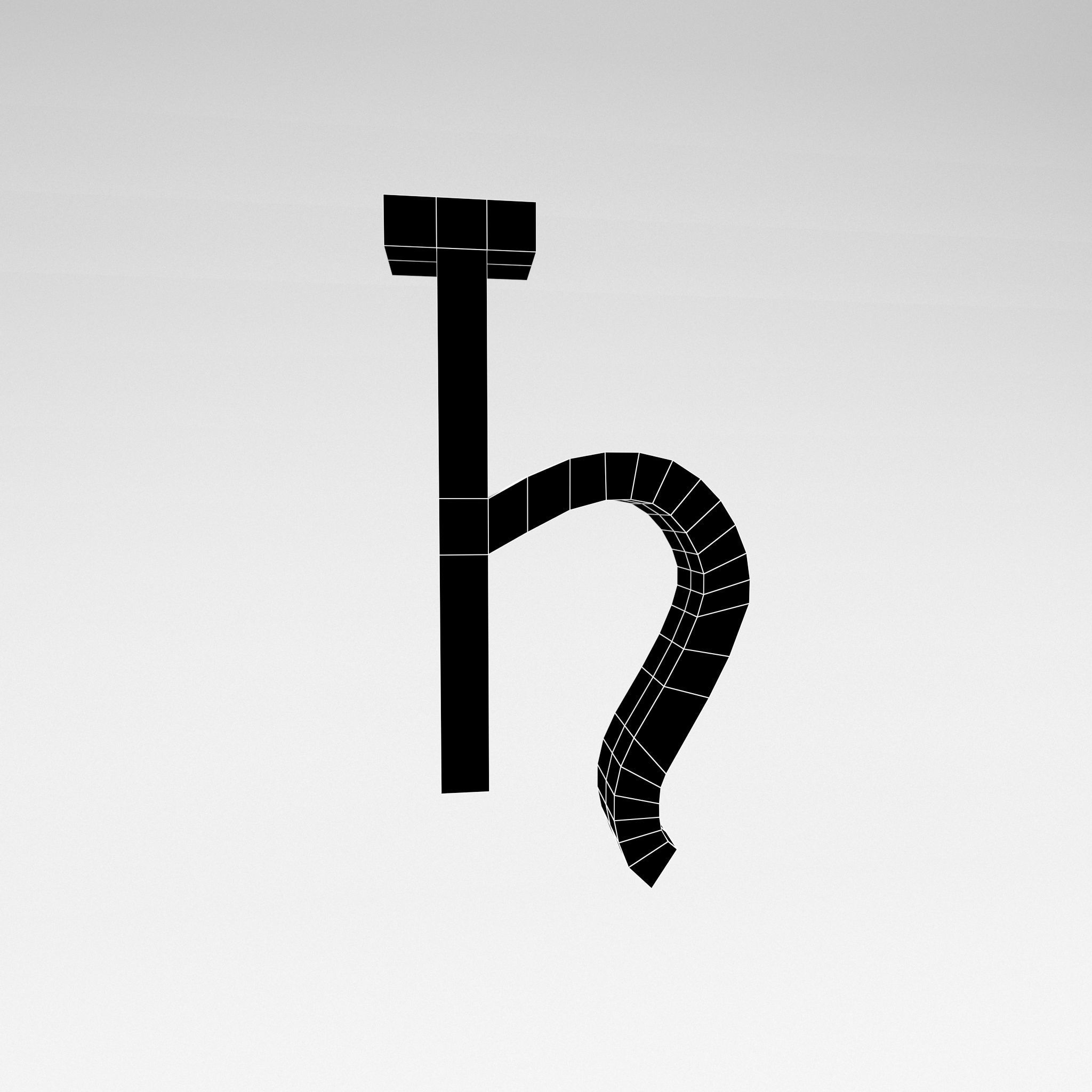 Saturn Symbol v1 004 Low-poly 3D model_4