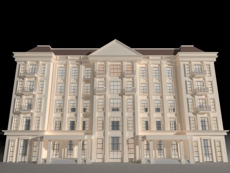 Old architectual building 3D model_3